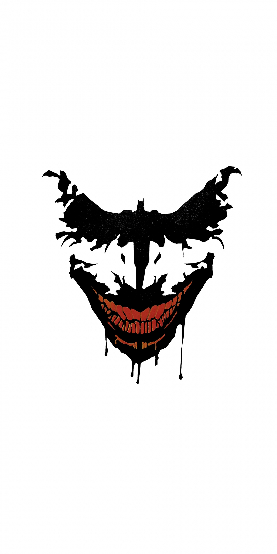 Joker, smile, minimal, art, 1080x2160 wallpaper