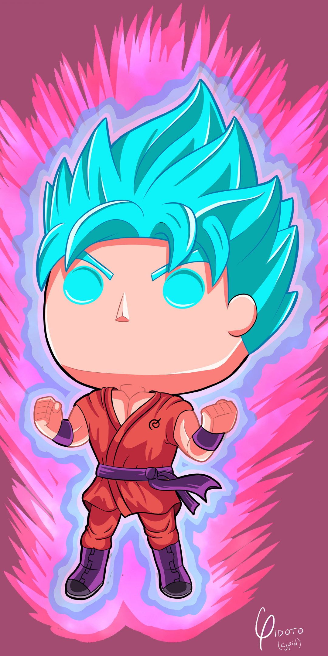 Goku, anime boy, dragon ball super, anime, minimal, artwork, 1080x2160 wallpaper