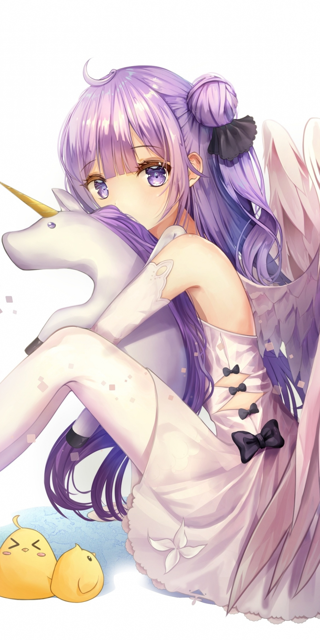 Azur lane, unicorn with wings, anime girl, 1080x2160 wallpaper