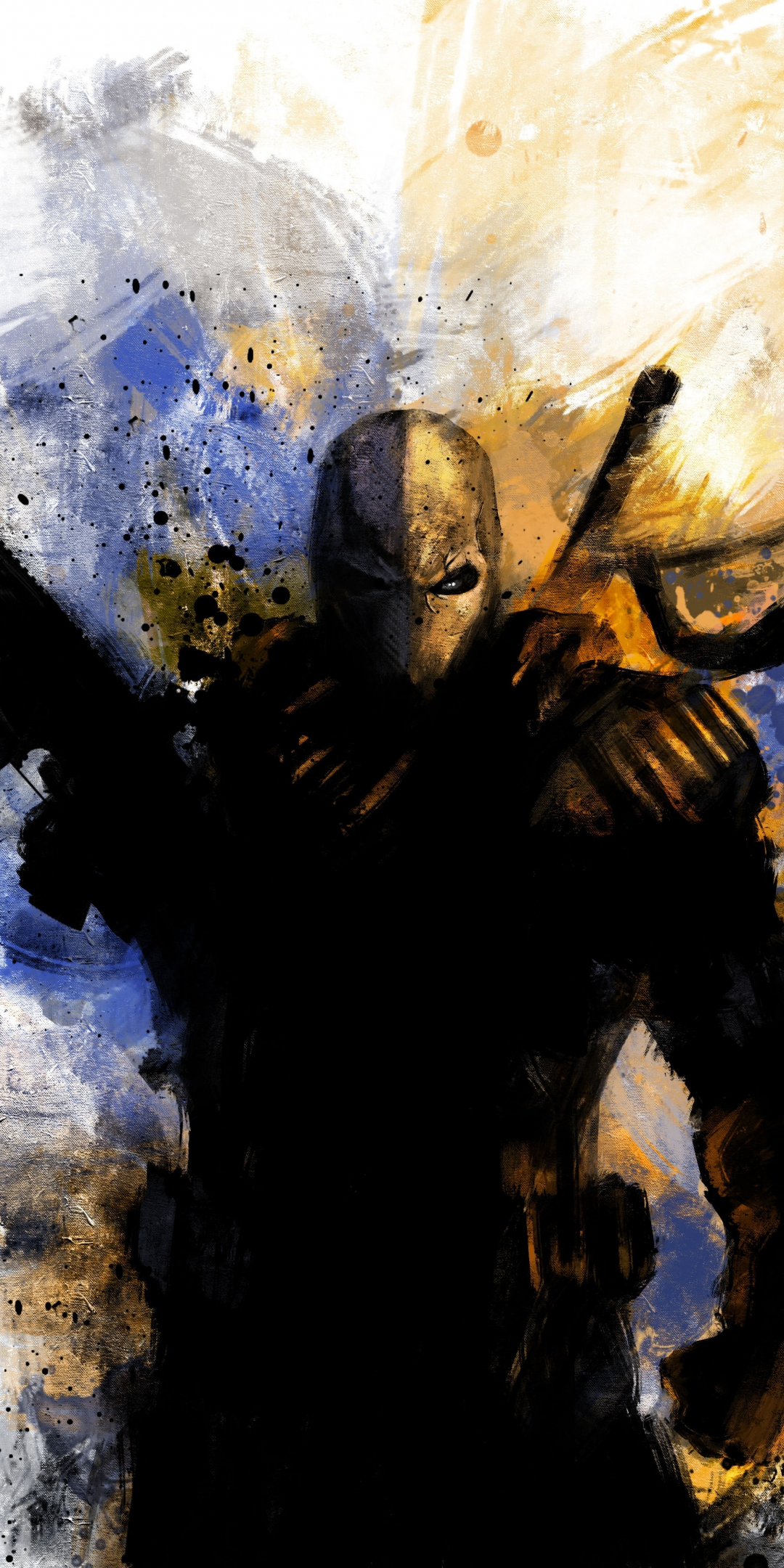 Deathstroke, villain, dc comics, artwork, 1080x2160 wallpaper