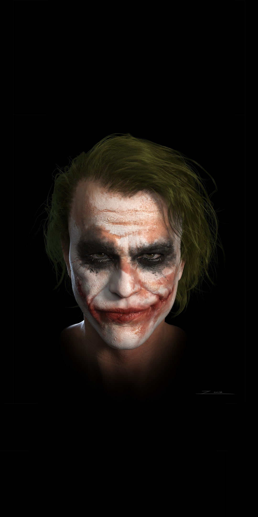 Joker, Heath Ledger, DC studio, 1080x2160 wallpaper