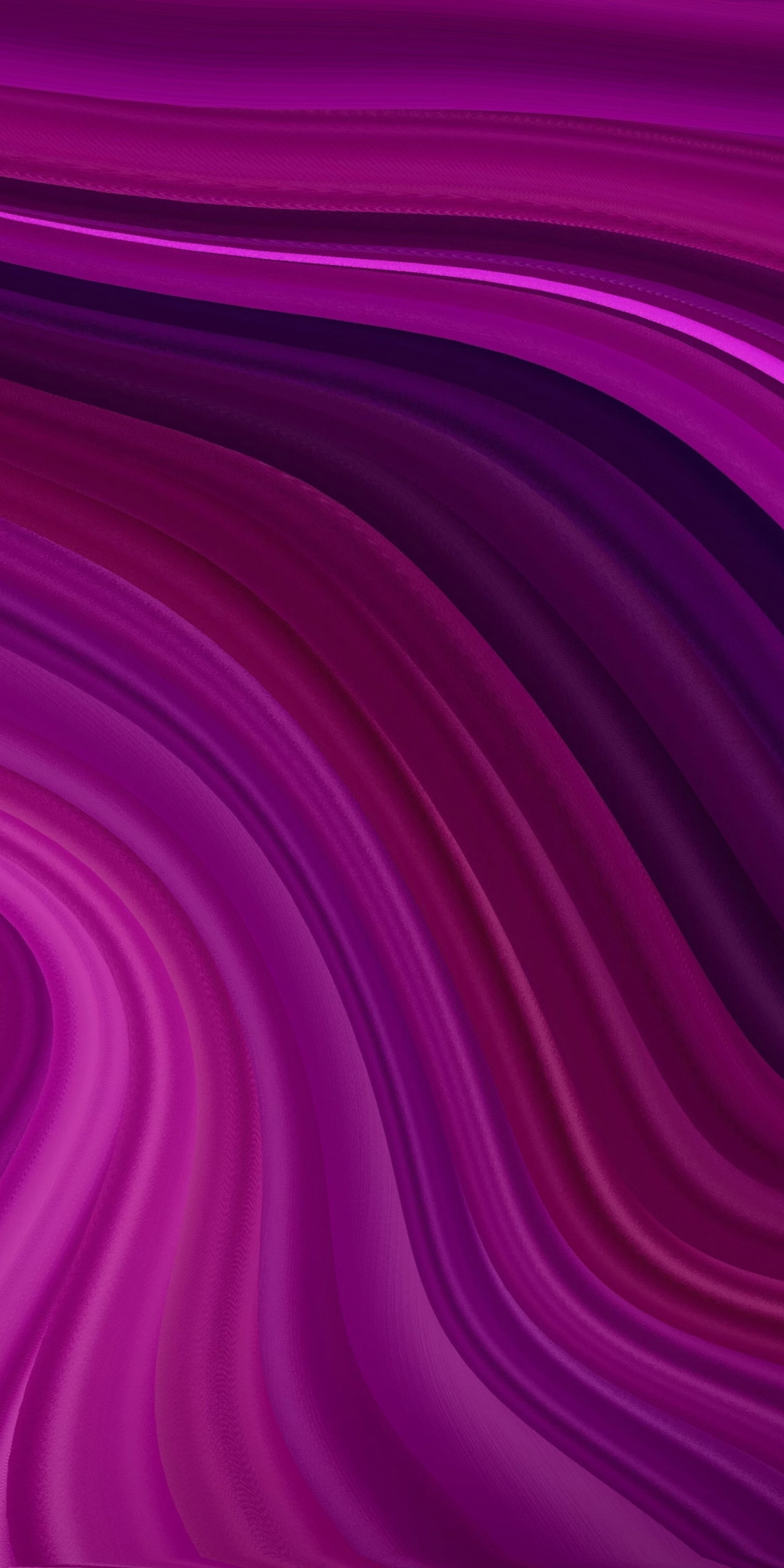 Pink wavy, purple waves, abstraction, 1080x2160 wallpaper