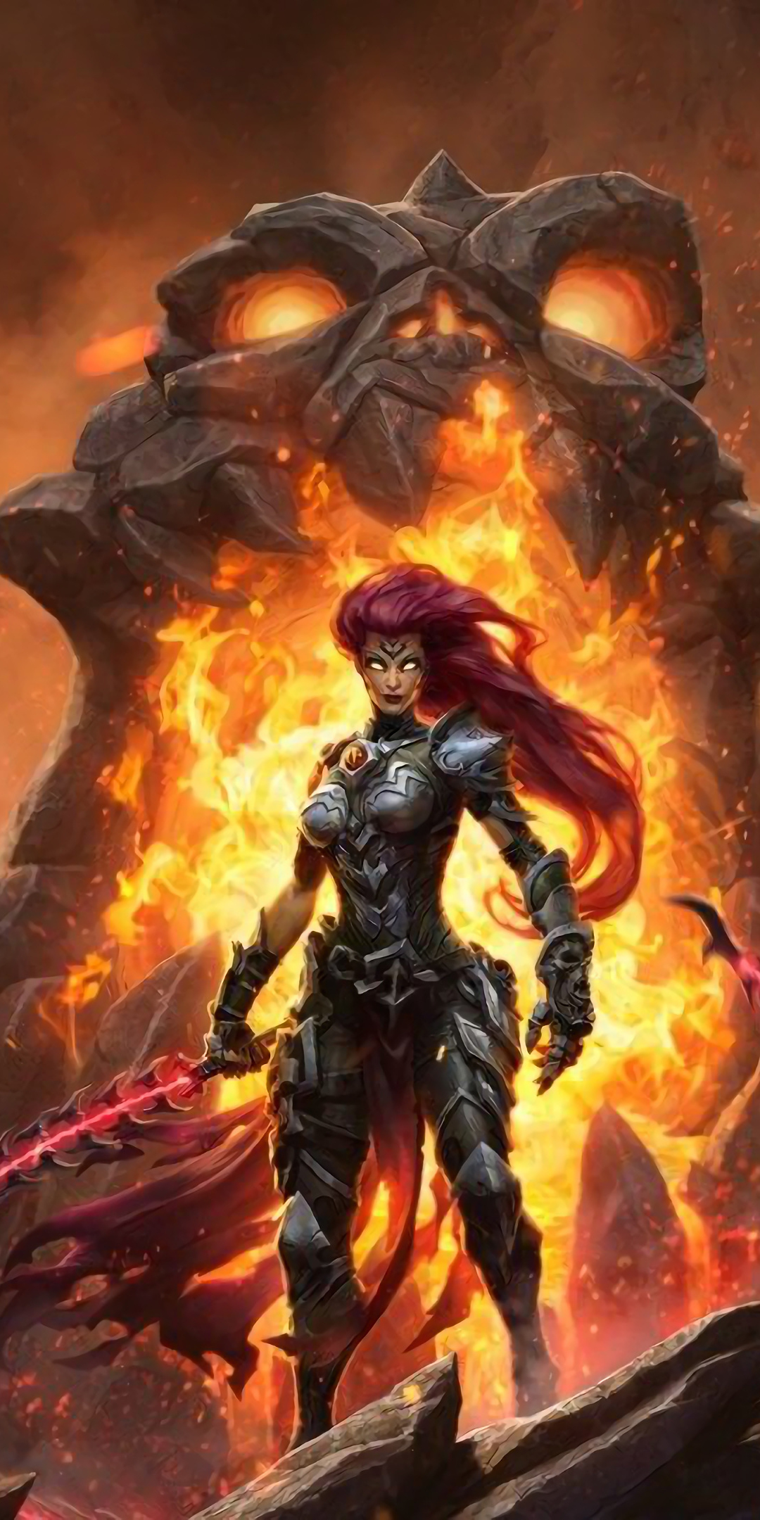 Darksiders III, girl warrior, redhead, 2019, 1080x2160 wallpaper