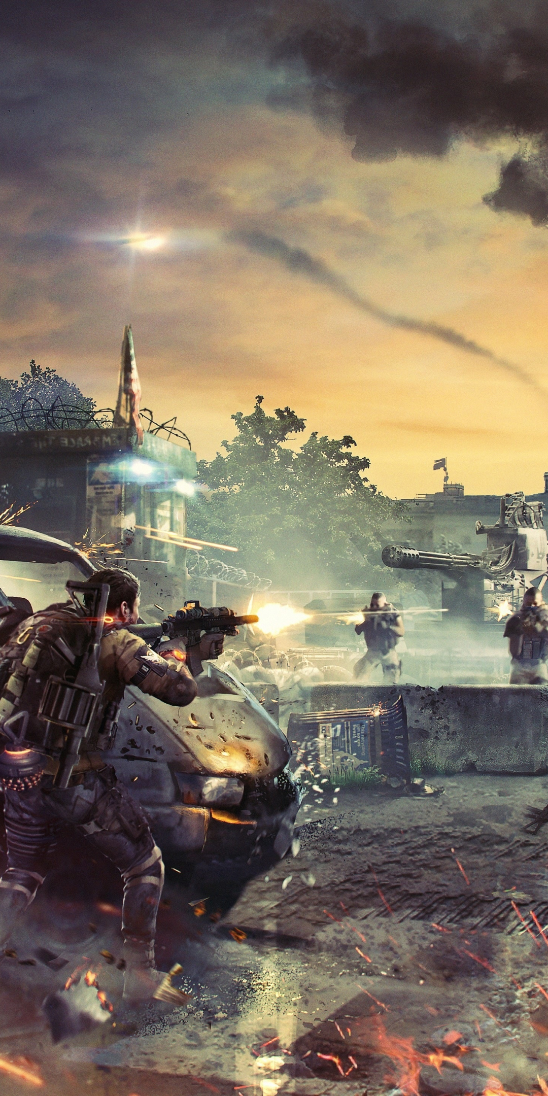 Tom Clancy's The Division 2, E3 2018, battlefield, video game, 1080x2160 wallpaper