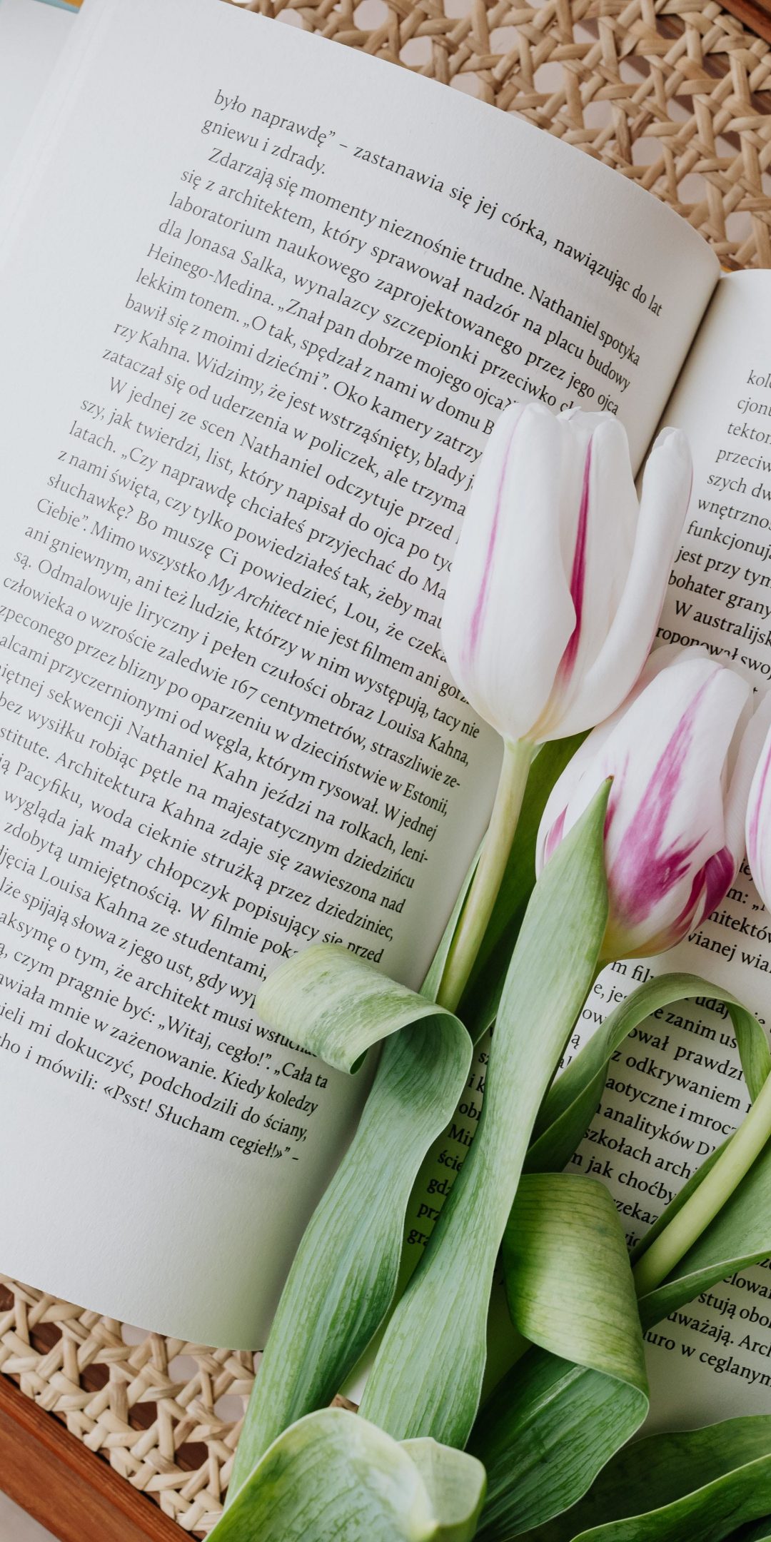 Flowers and book, reading, 1080x2160 wallpaper
