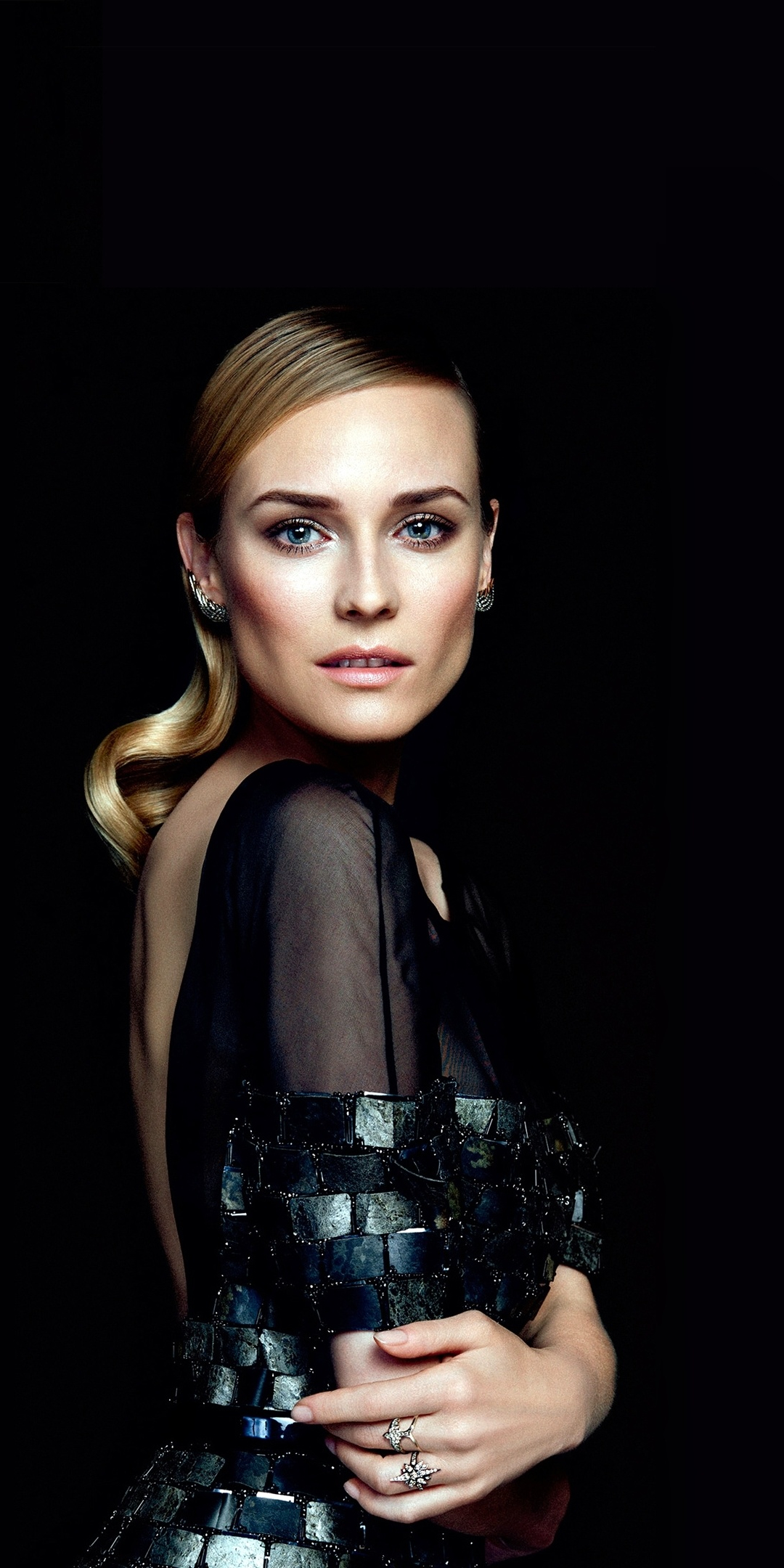 Download Wallpaper 1080x2160 Diane Kruger Black Dress Hot Honor 7x Honor 9 Lite Honor View 