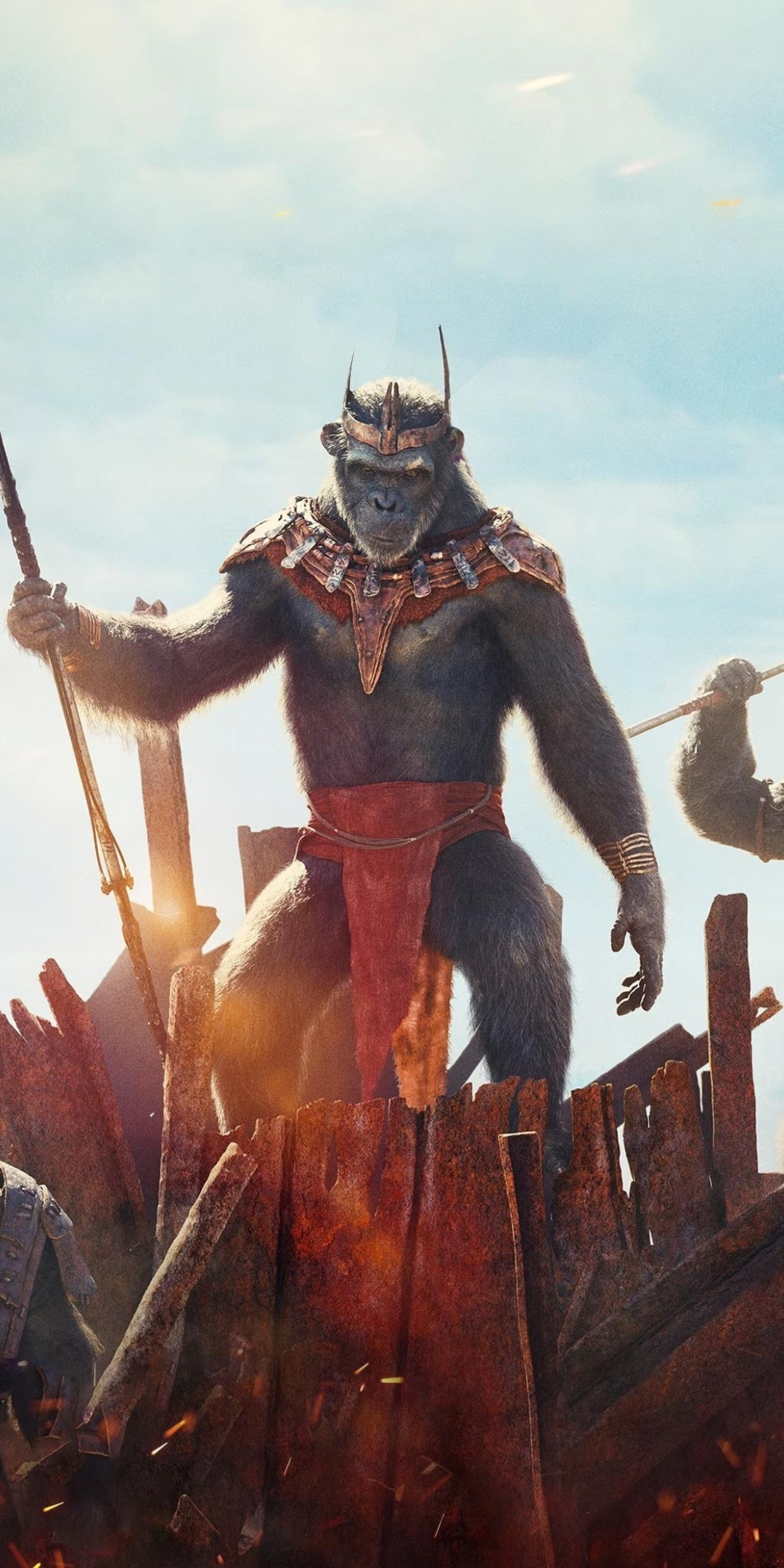 Kingdom of the Planet of the Apes, 2024 movie, Ape King, 1080x2160 wallpaper