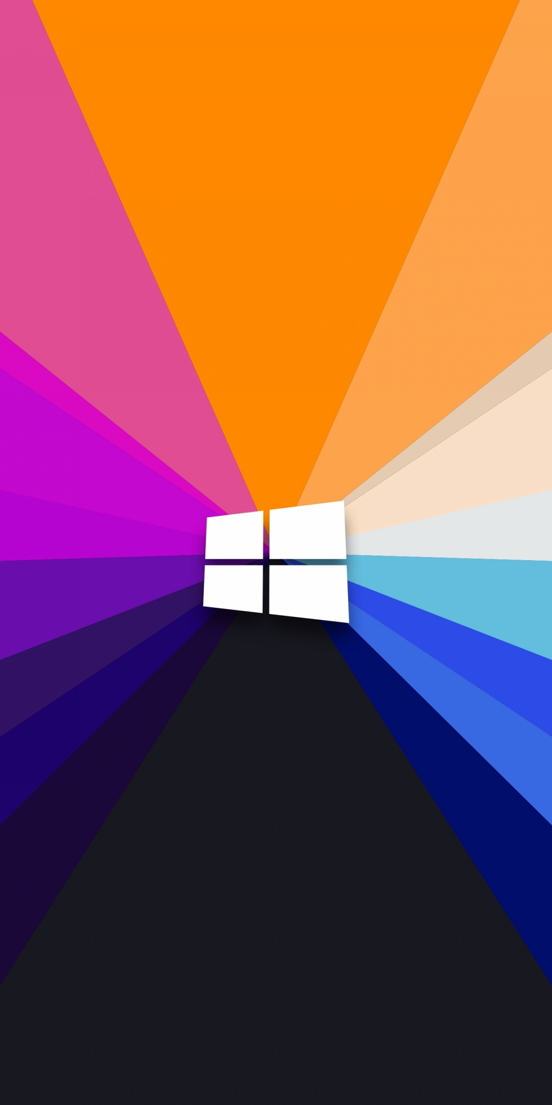 Windows 10, abstract, colorful and minimal, 1080x2160 wallpaper