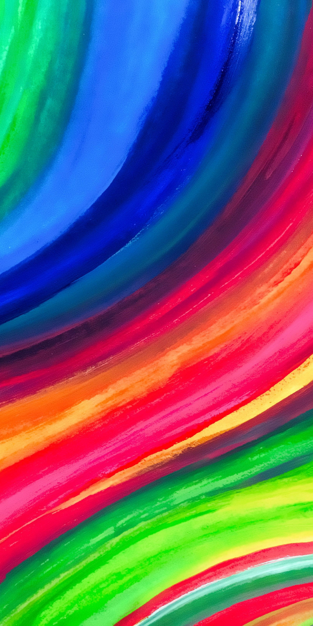 Iridescent, colorful, stripes, lines, 1080x2160 wallpaper