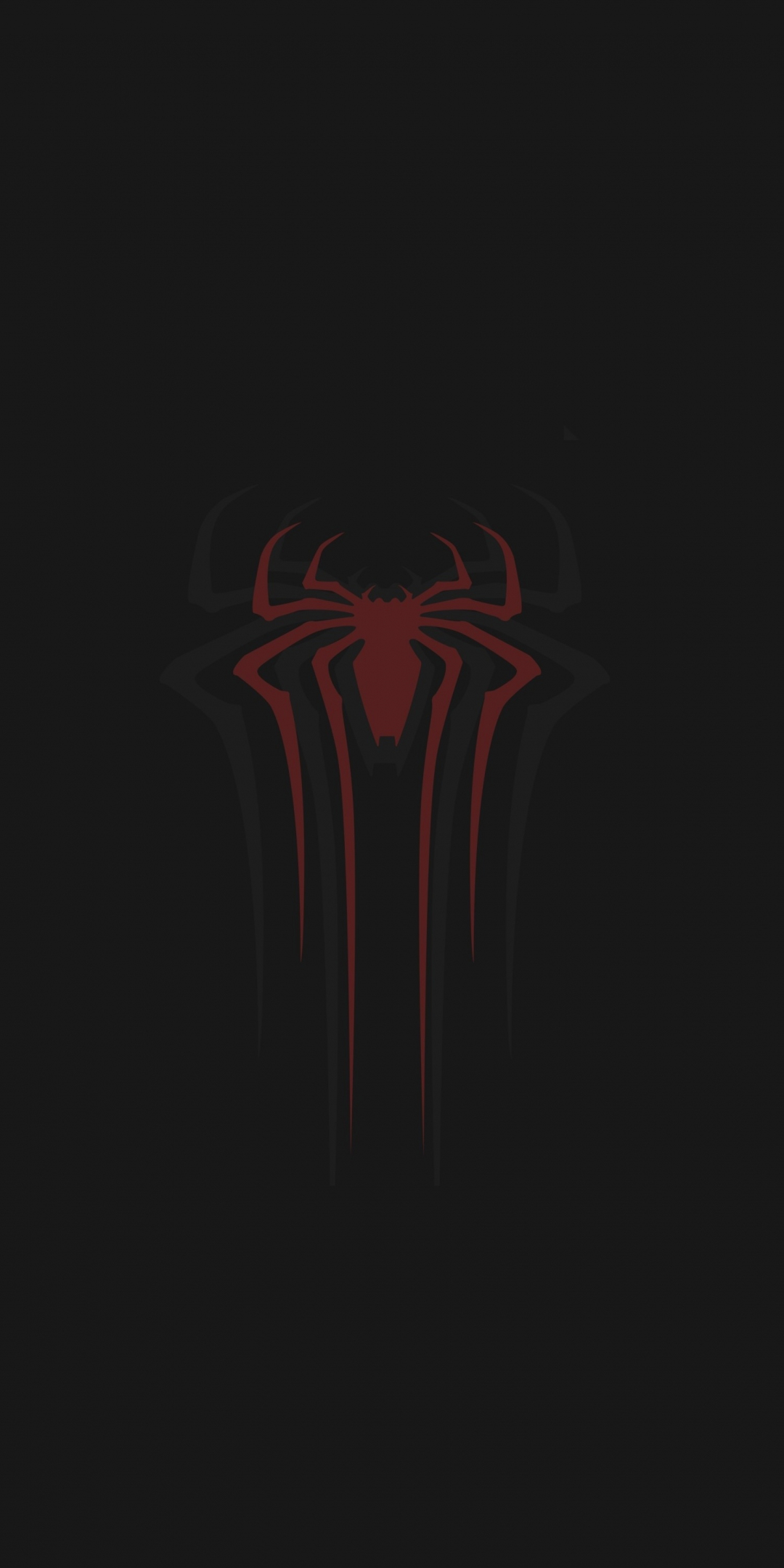Red, logo, spider-man, minimal, 1080x2160 wallpaper