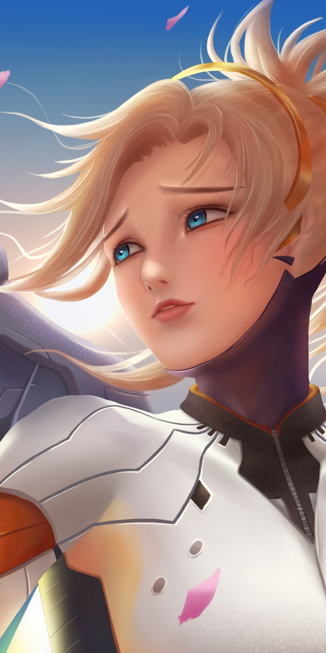 Overwatch, beautiful and cute, Mercy, 1080x2160 wallpaper