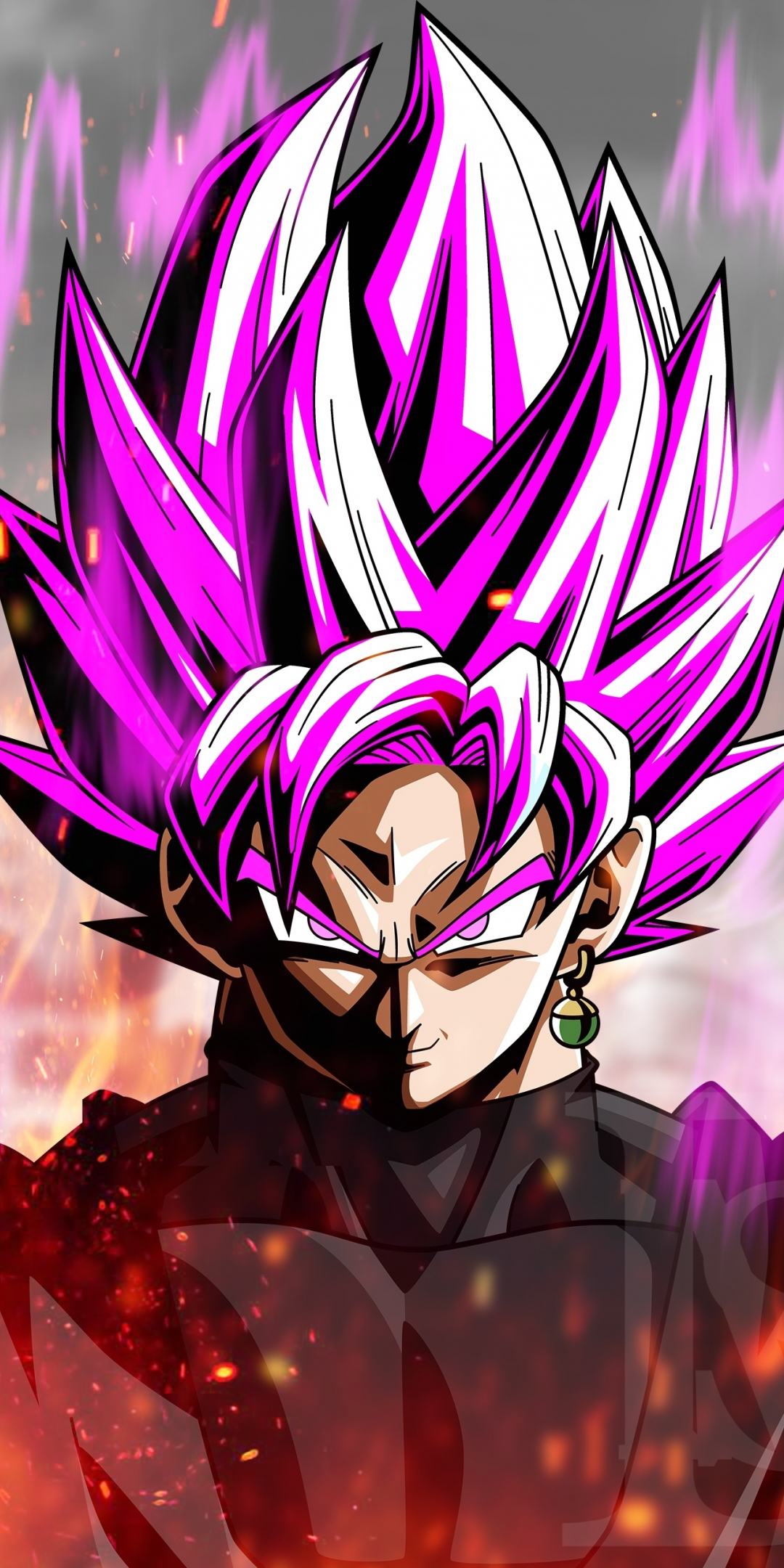 Anime, black, violet hair, Dragon Ball, 1080x2160 wallpaper
