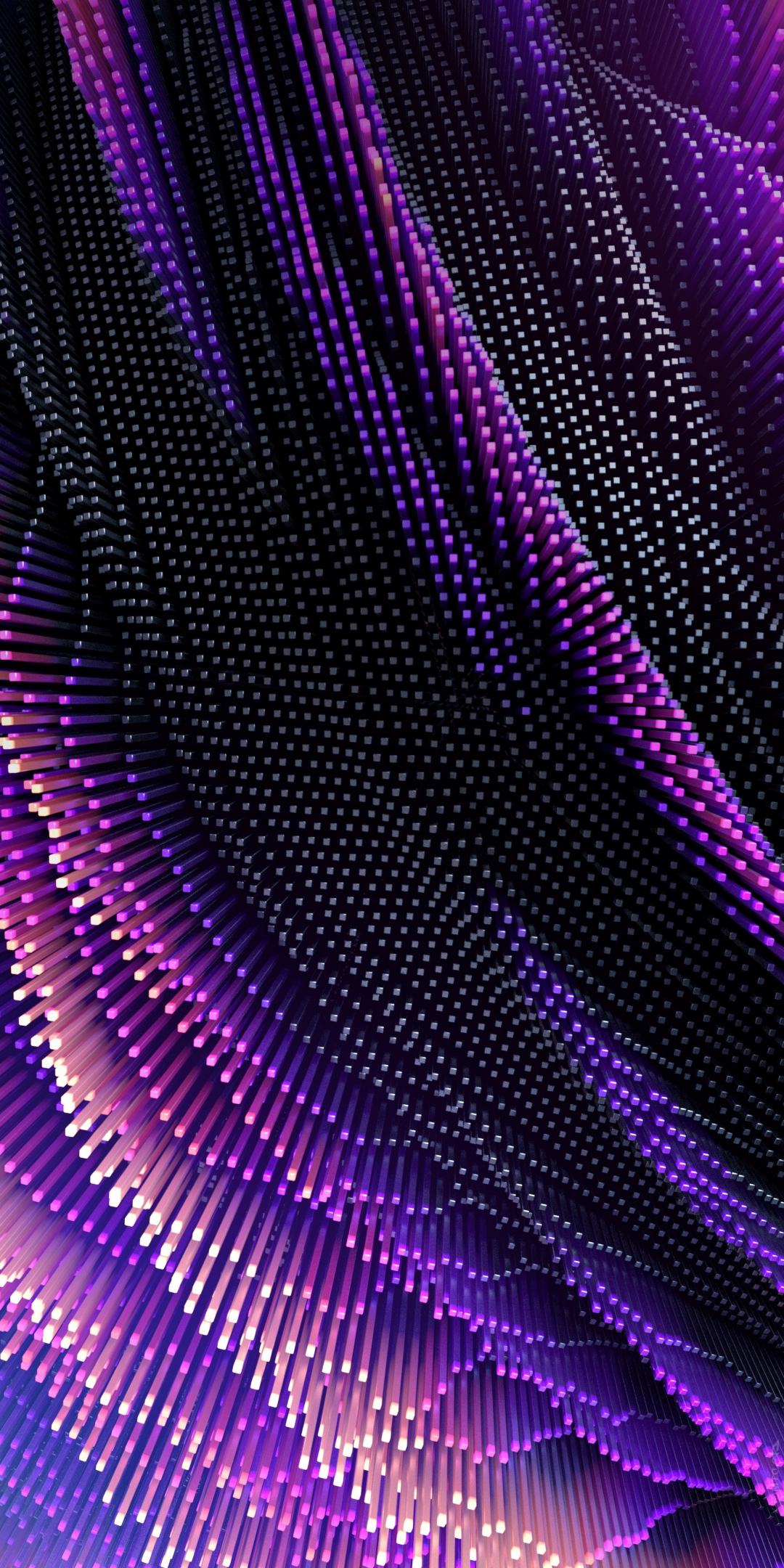 Download wallpaper 1080x2160 purple, neon, small bars, abstract, honor ...