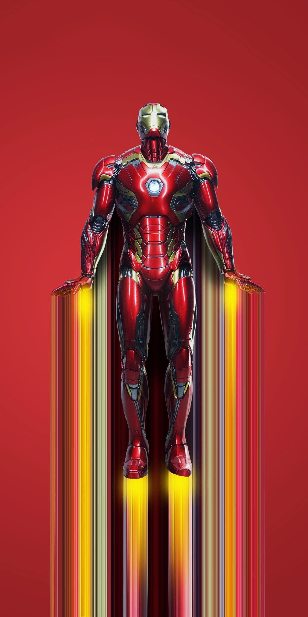 2020 Iron man, flight, minimal art, 1080x2160 wallpaper