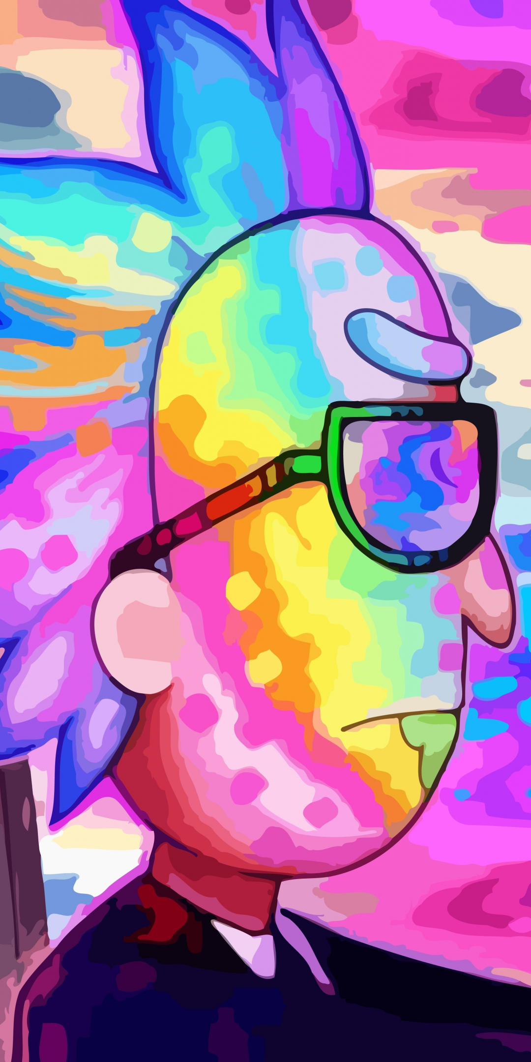 Rick and Morty, Rick, drive, colorful, 1080x2160 wallpaper