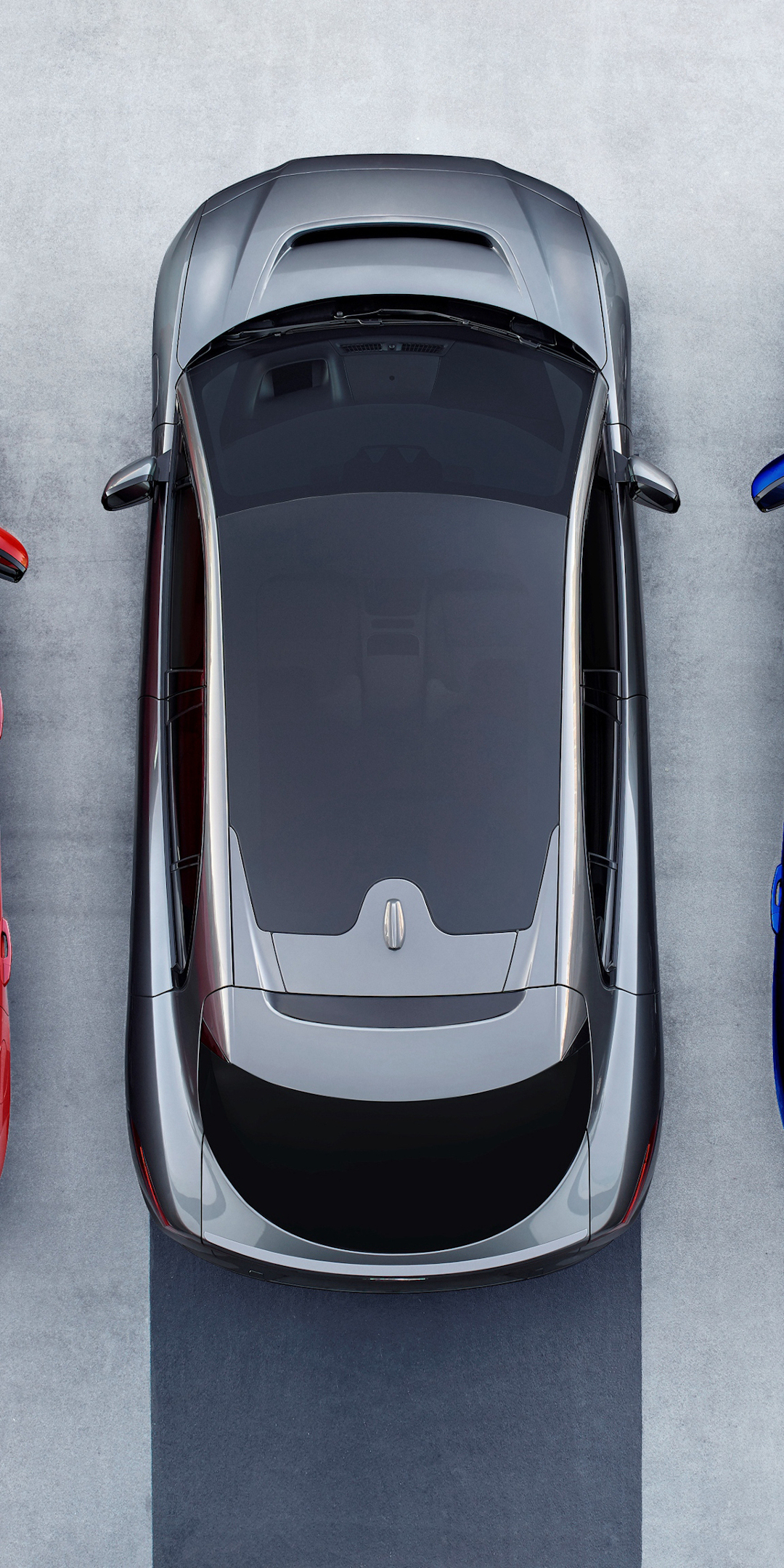 Jaguar cars, top view, 1080x2160 wallpaper