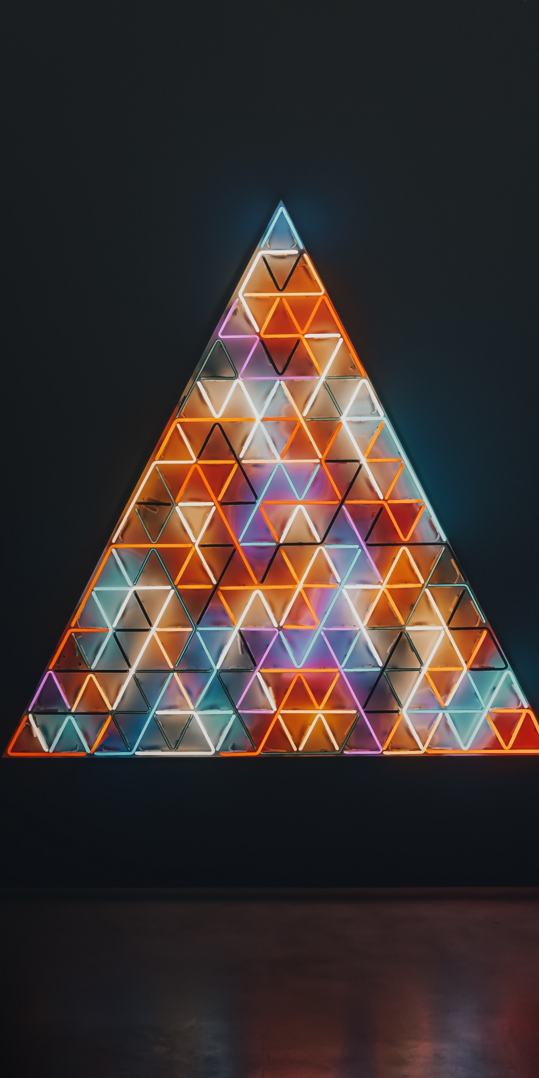 Triangular, light board, colorful, 1080x2160 wallpaper