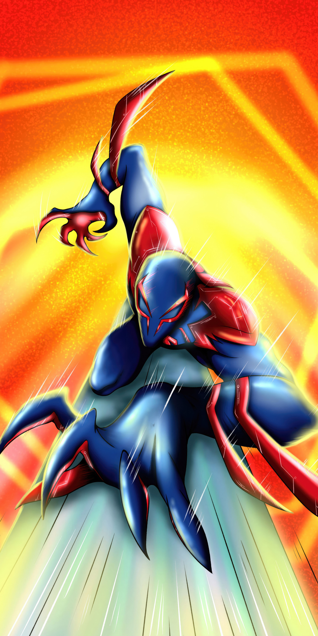 Future spider-man, Miguel O'Hara, spider-man 2099, art, 1080x2160 wallpaper