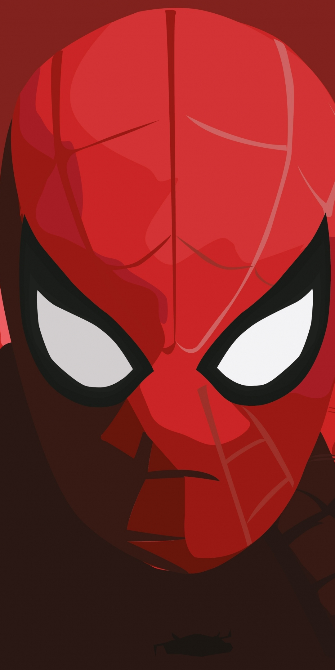 Spider-man, minimal, close up, art, 1080x2160 wallpaper