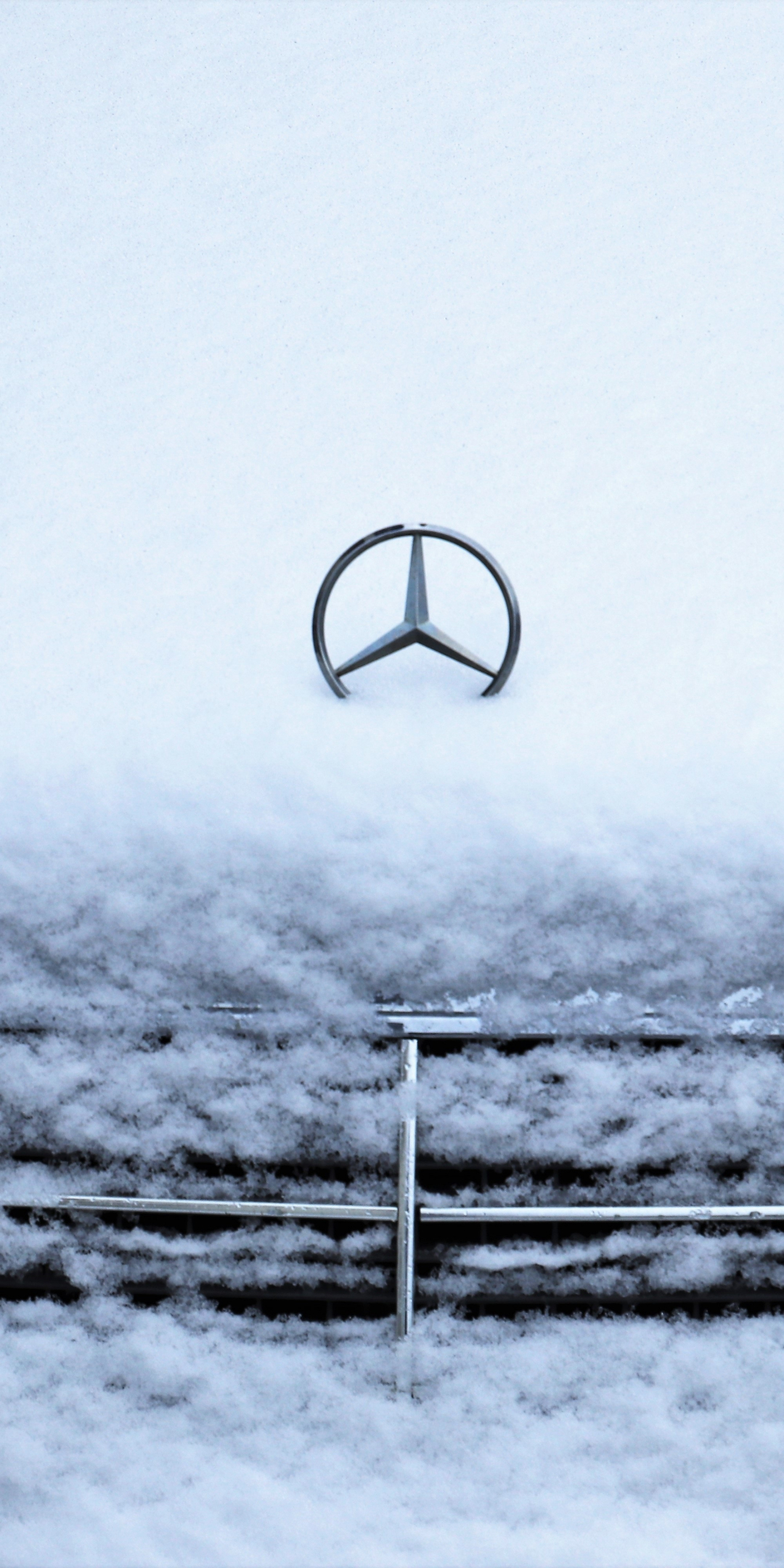 Winter, snow layer, cars, Mercedes-Benz, 1080x2160 wallpaper