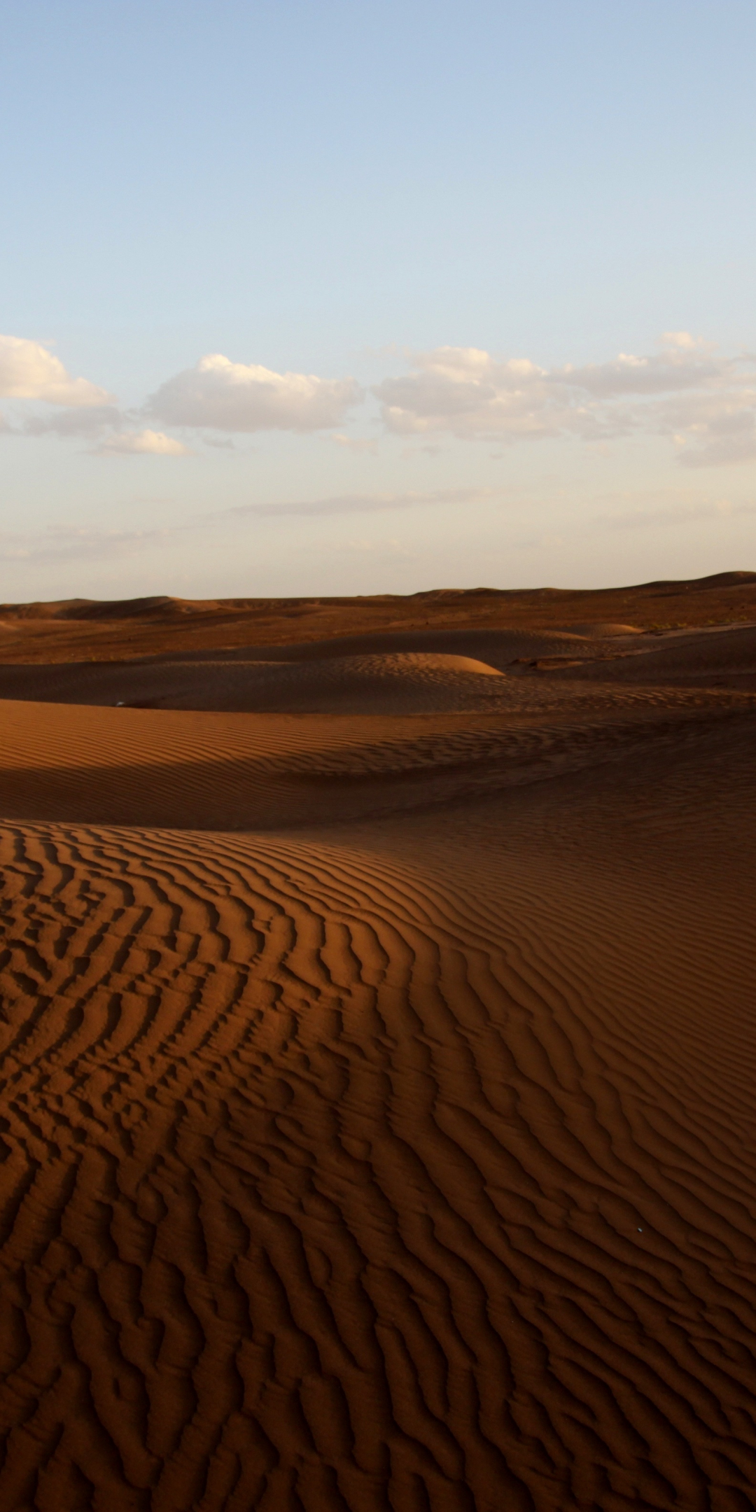 Desert, sand, sunset, sky, 1080x2160 wallpaper