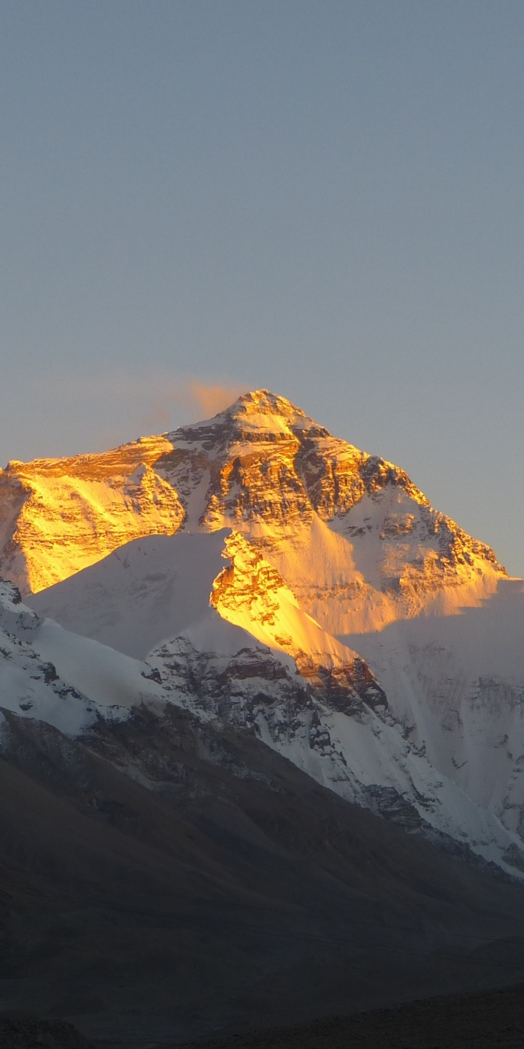 Dawn, sunlight, glowing, mountain's peak, 1080x2160 wallpaper
