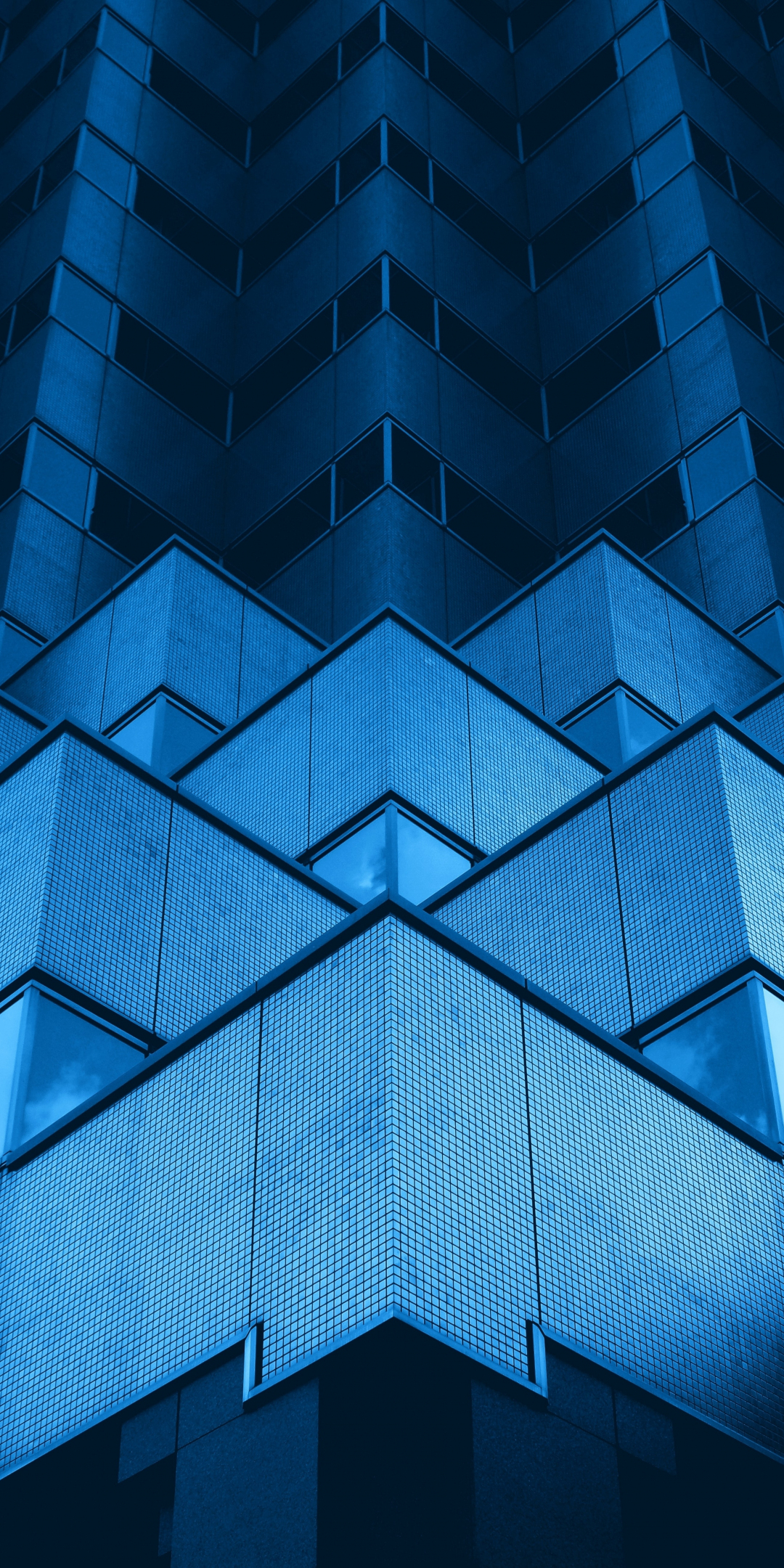Modern building, offices, geometric edges of corners, architecture, 1080x2160 wallpaper