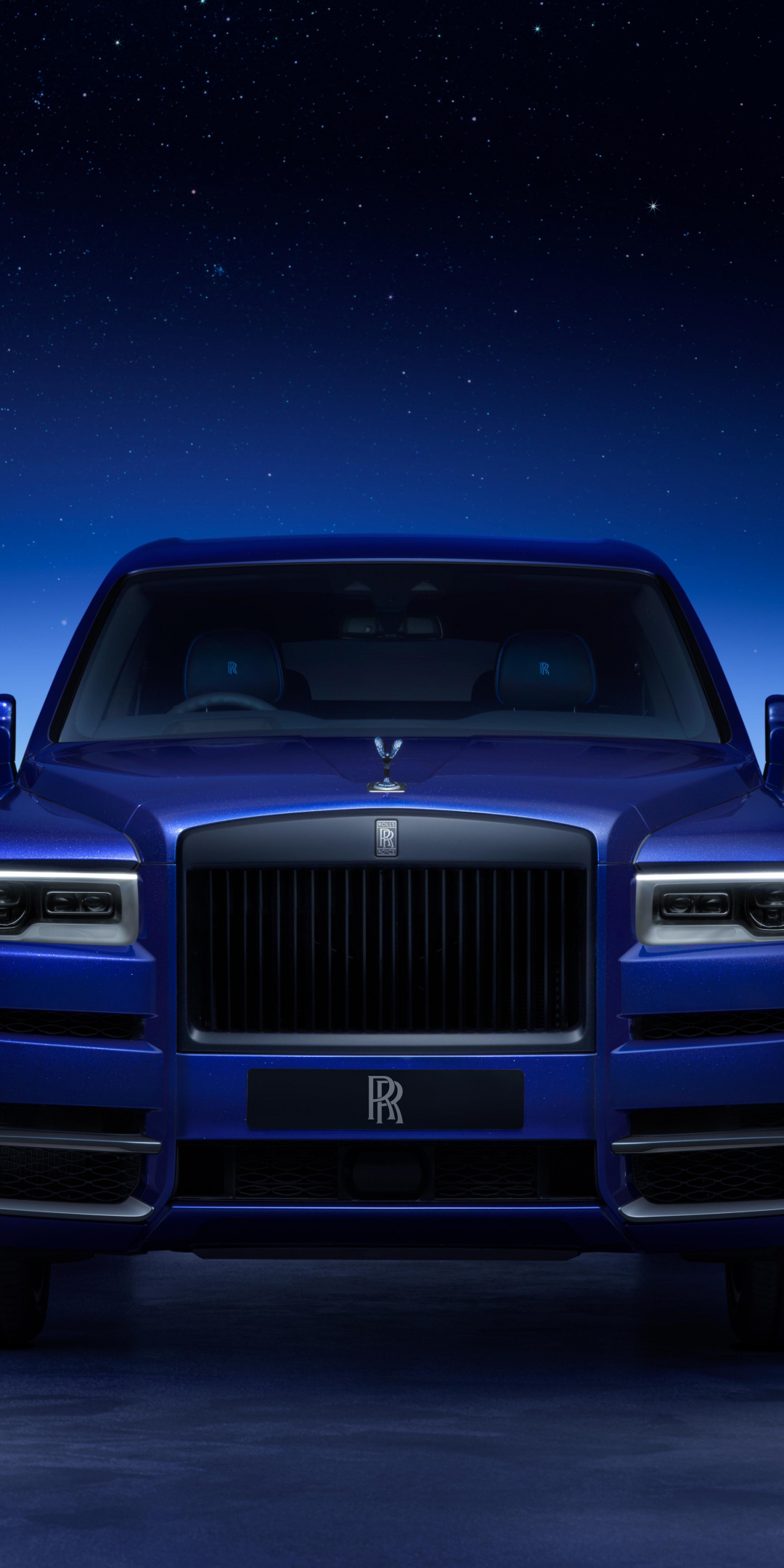 2023 Rolls-Royce Cullinan, blue car, 1080x2160 wallpaper