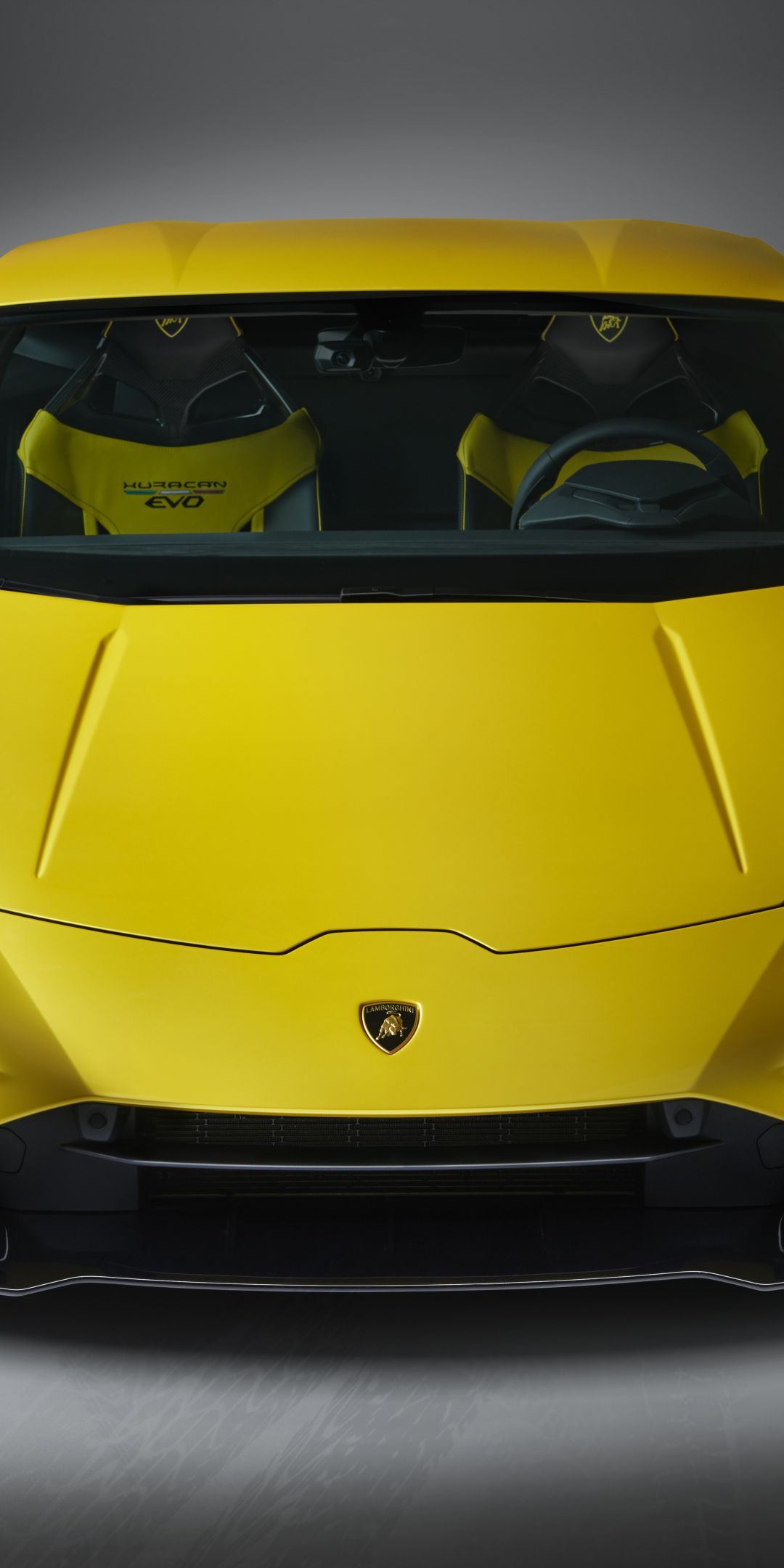 Car, Lamborghini Huracan EVO, yellow car, 1080x2160 wallpaper