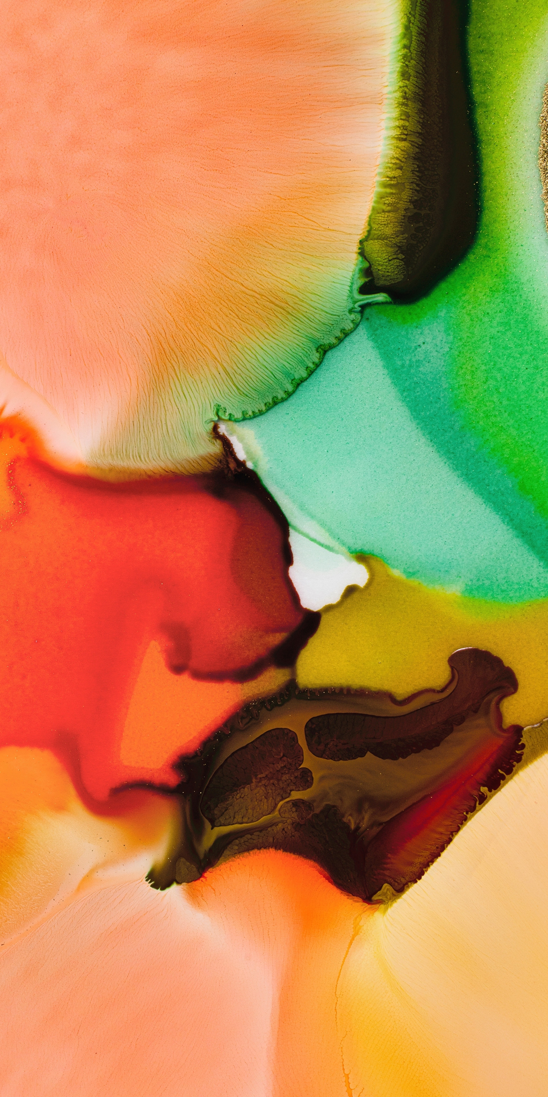 Liquid art, macro view, stock, colorful, 1080x2160 wallpaper