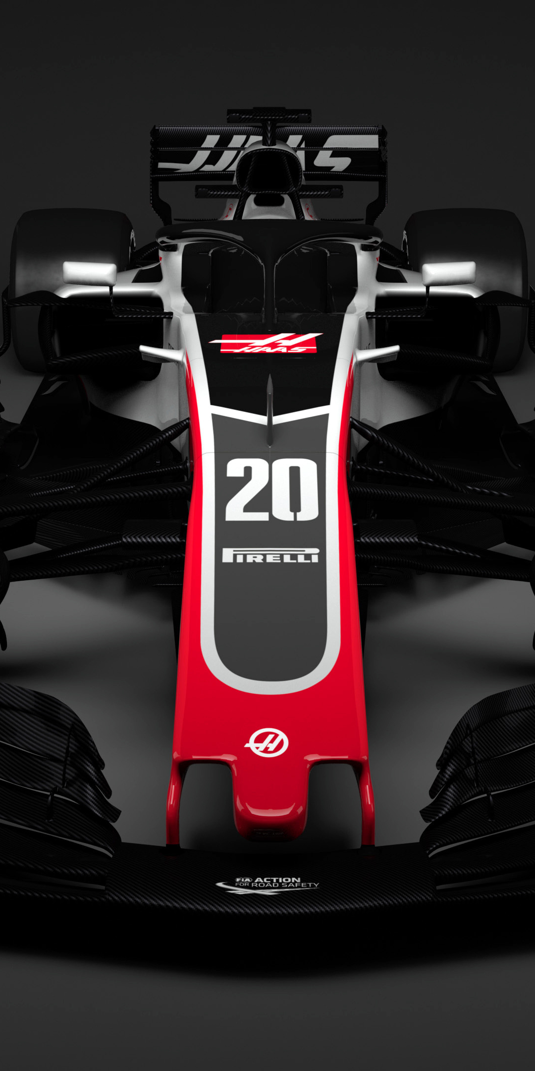 Haas formula 1, sports car, front, 1080x2160 wallpaper
