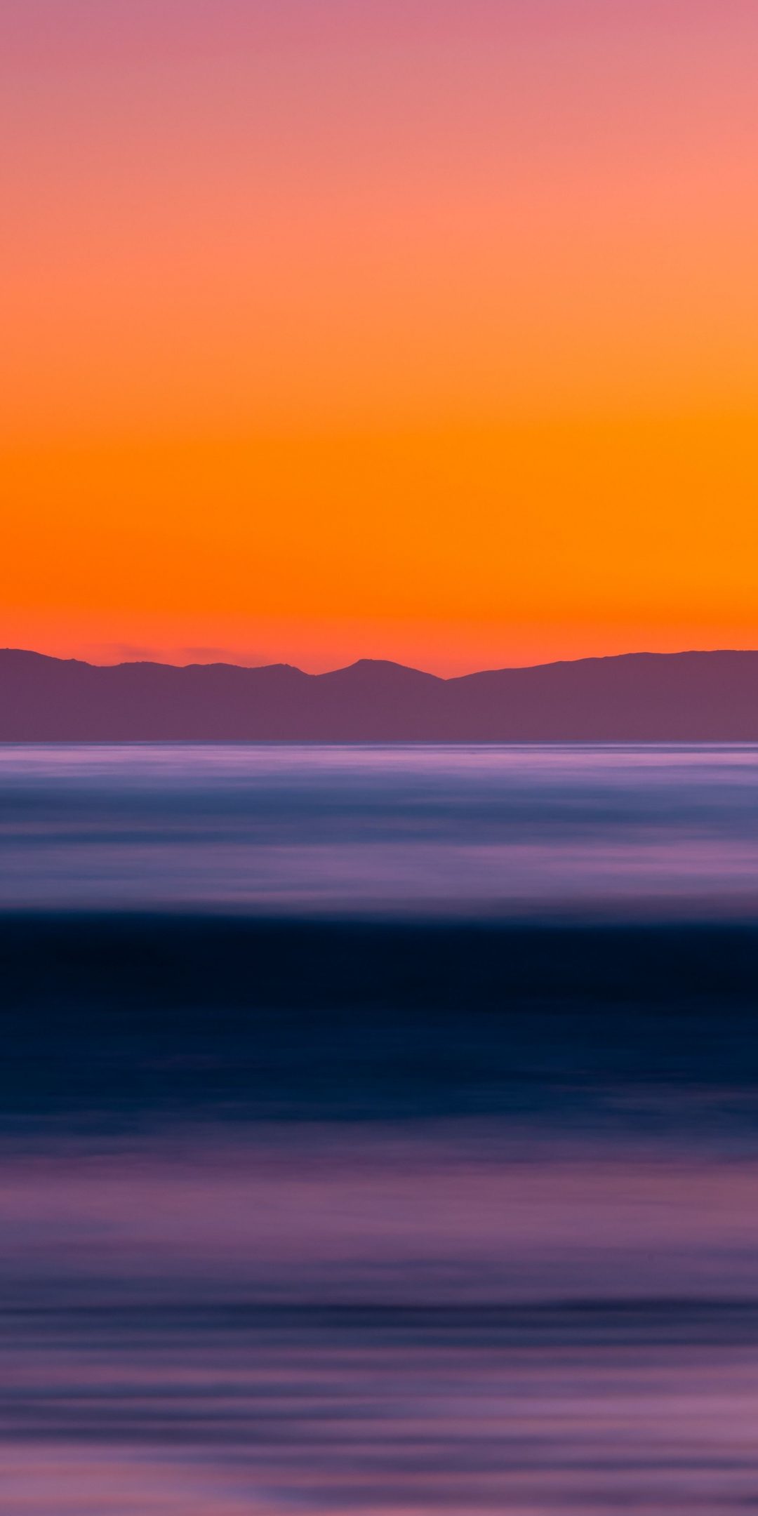 Portrait, blur, lake, mountains, sunset, 1080x2160 wallpaper