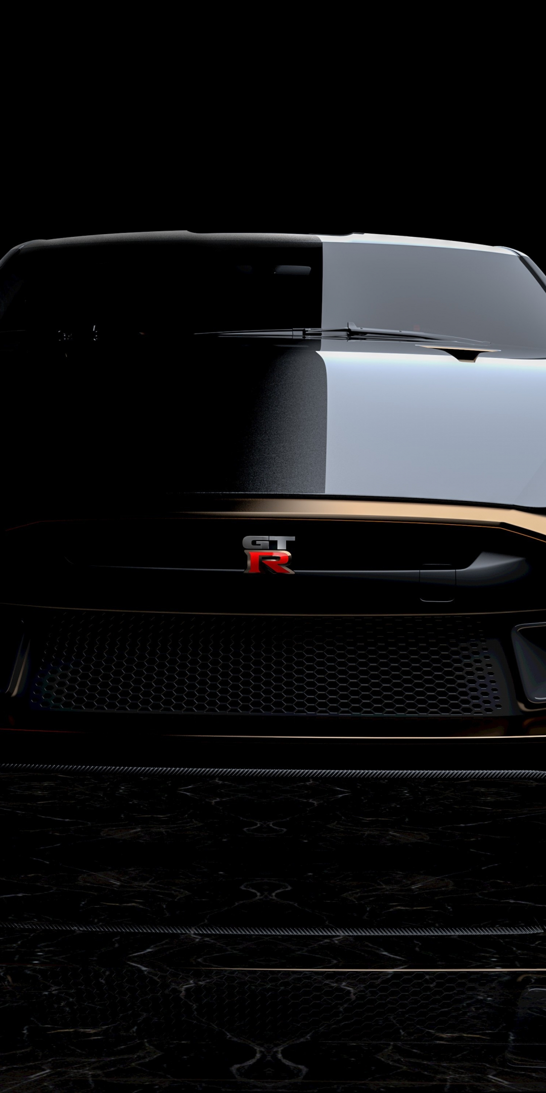 Nissan GT-R50 Italdesign, concept car, dark, 1080x2160 wallpaper