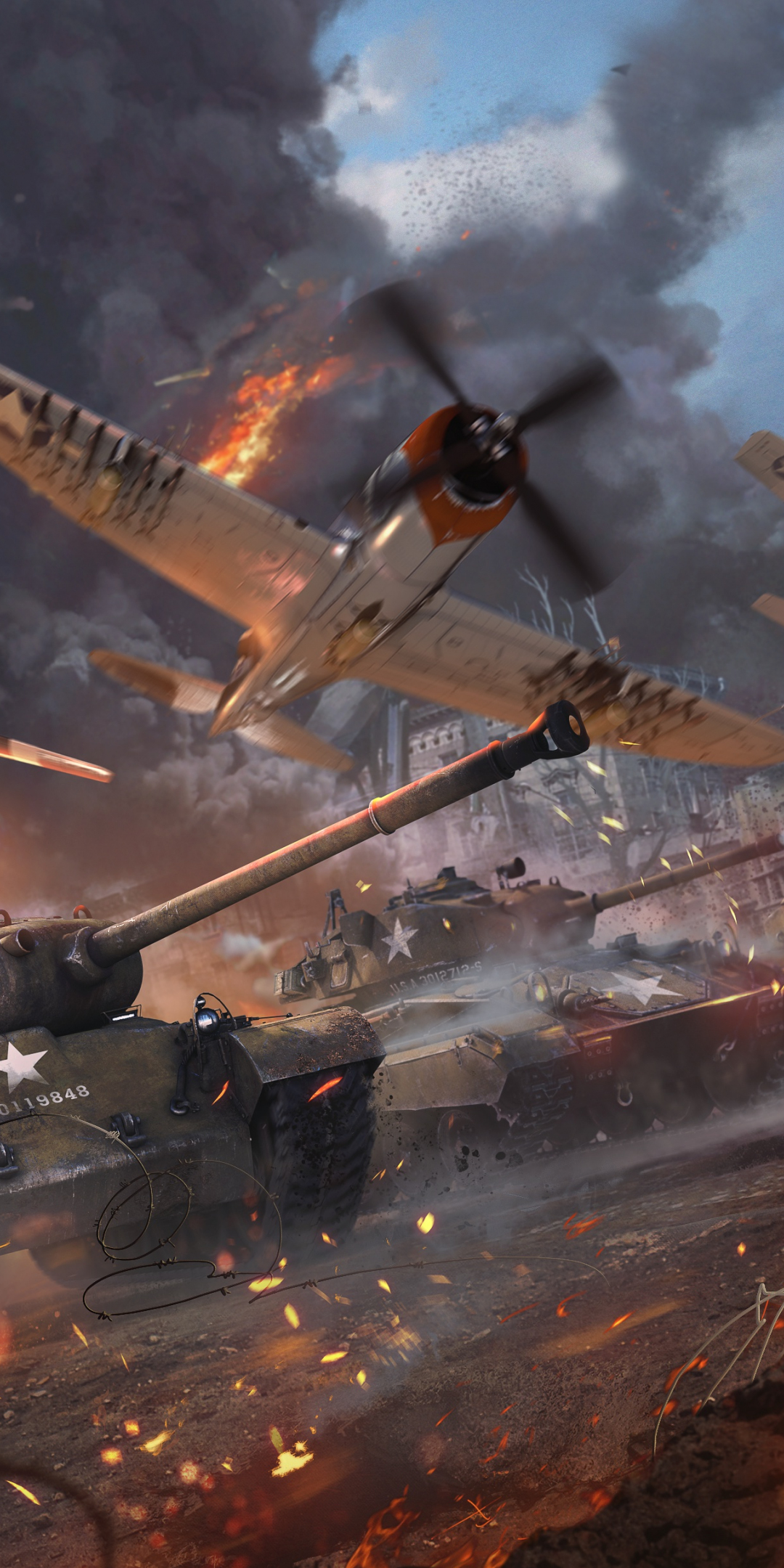 War thunder, video game, military, tanks, aircrafts, 1080x2160 wallpaper