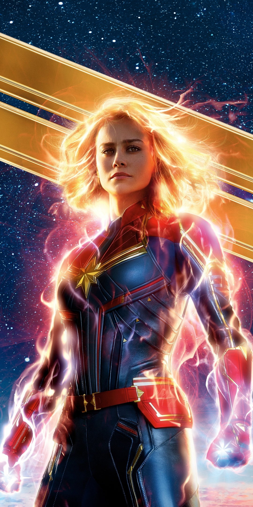 Captain Marvel, 2019 movie, celebrity, blonde, Brie Larson, 1080x2160 wallpaper