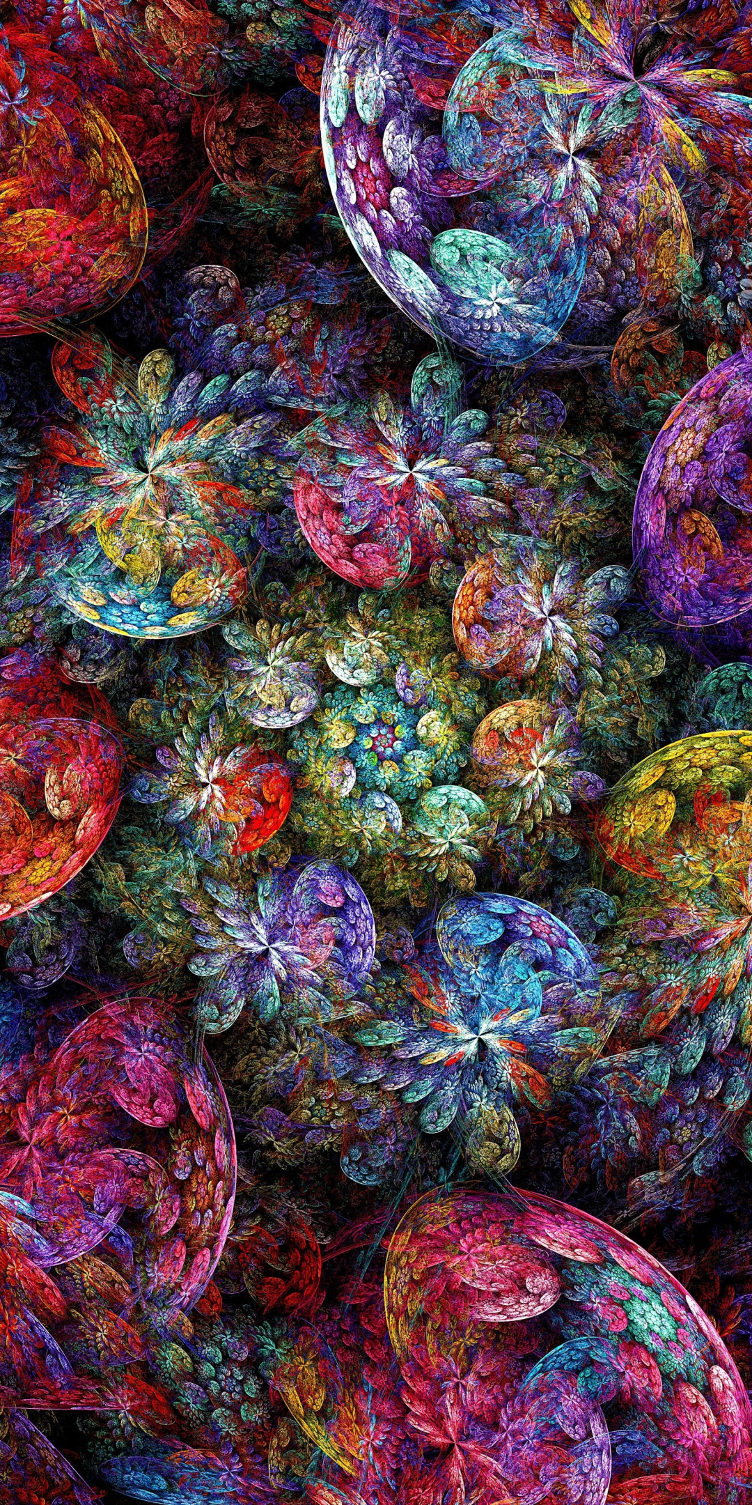 Colorful, artwork, fractal, 1080x2160 wallpaper