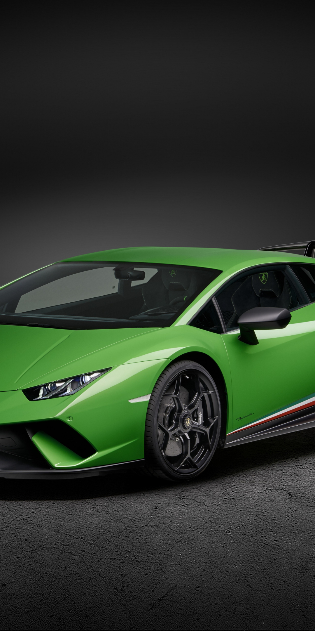 Green, Sports car, 2019, Lamborghini Huracán Performante, 1080x2160 wallpaper