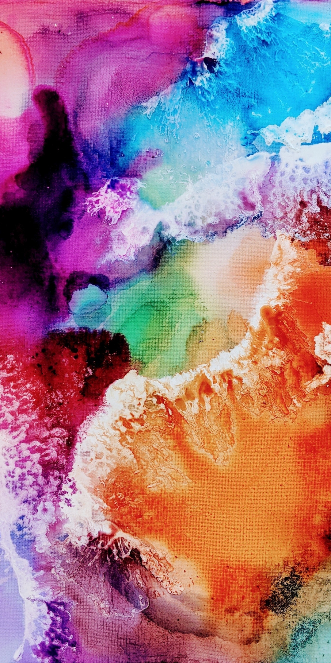Texture, colorful, painting, abstract, 1080x2160 wallpaper