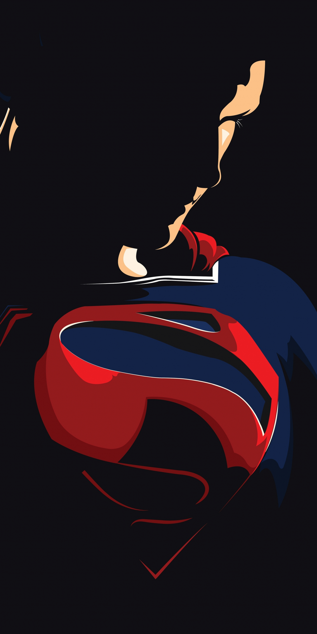 Superman, justice league, minimal and dark, dc comics, 1080x2160 wallpaper