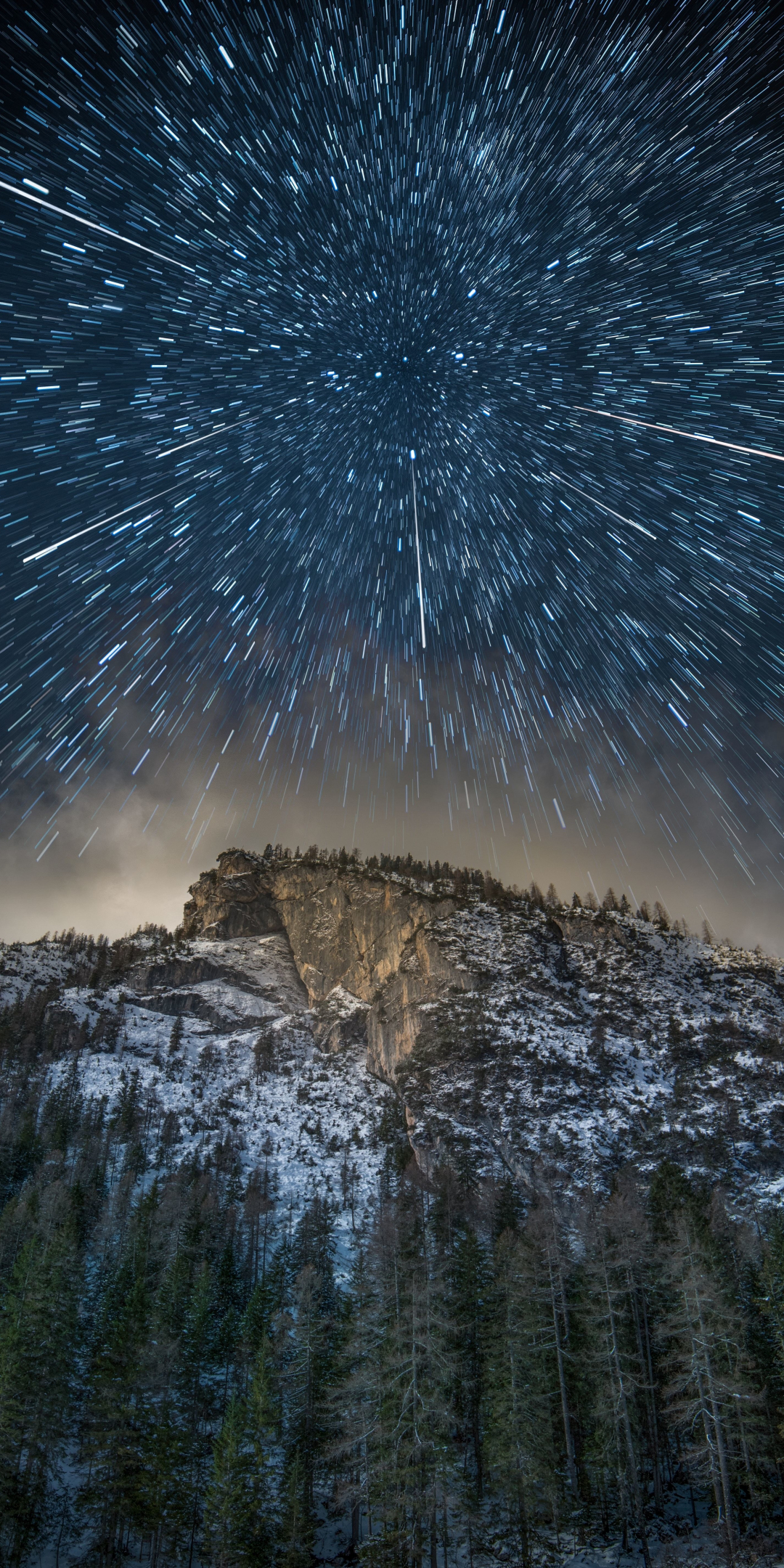 Dolomites, starry night, mountains, beautiful, 1080x2160 wallpaper