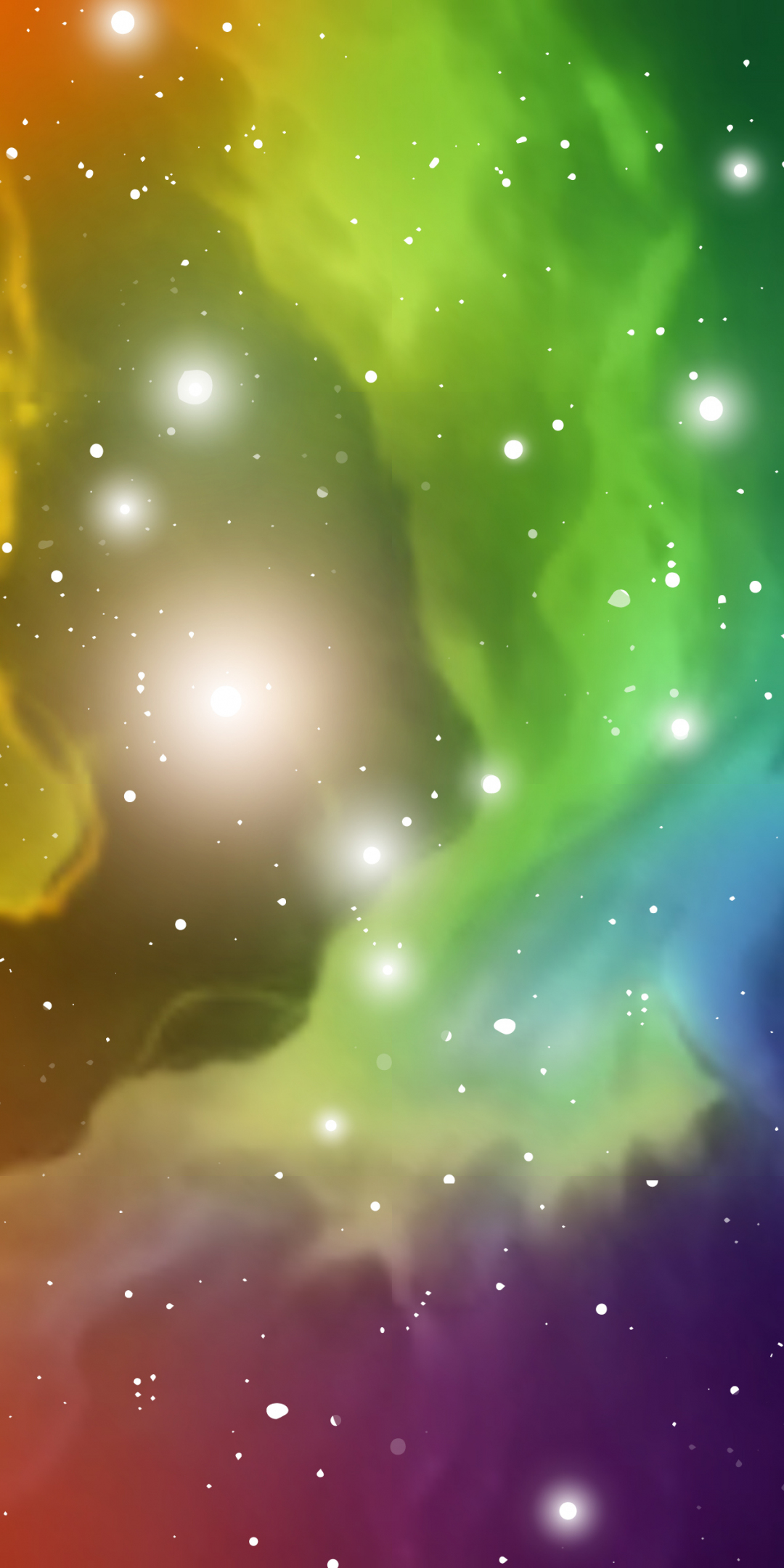Abstraction art, cosmos, clouds, colorful, 1080x2160 wallpaper