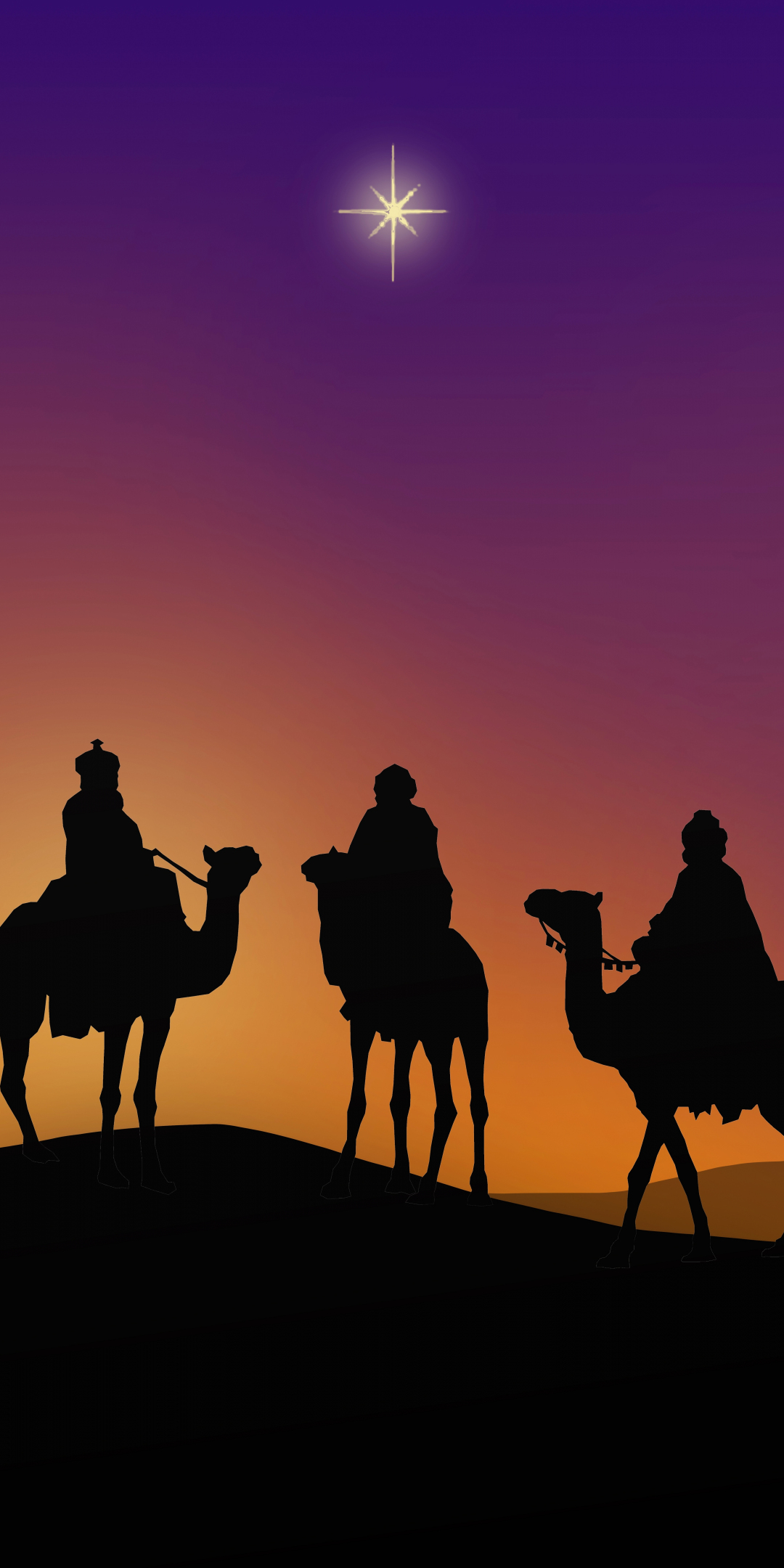 Epiphany, camel, silhouette, minimal, 1080x2160 wallpaper
