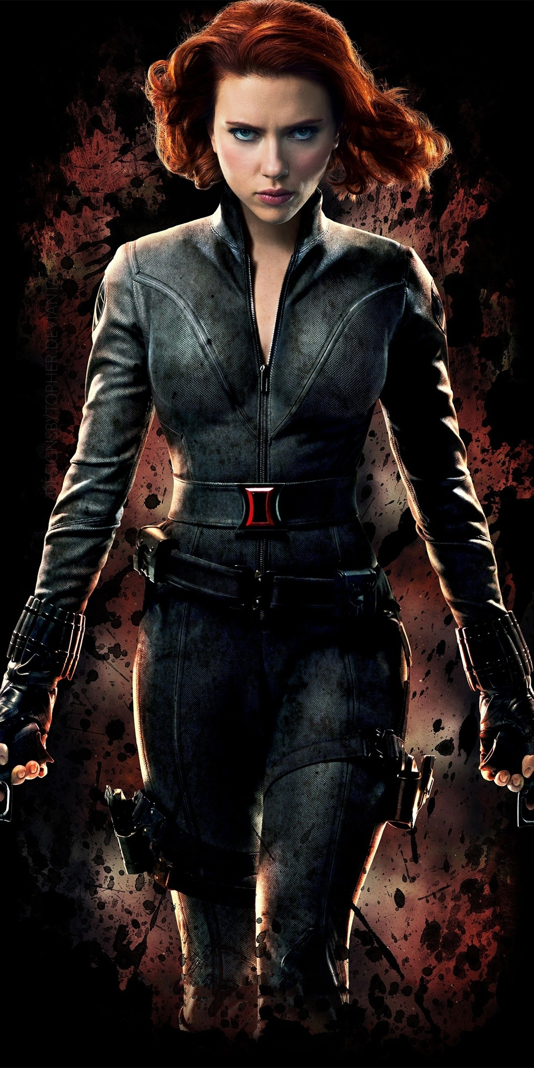 Black widow, Scarlett Johansson, Avengers, minimal, 1080x2160 wallpaper
