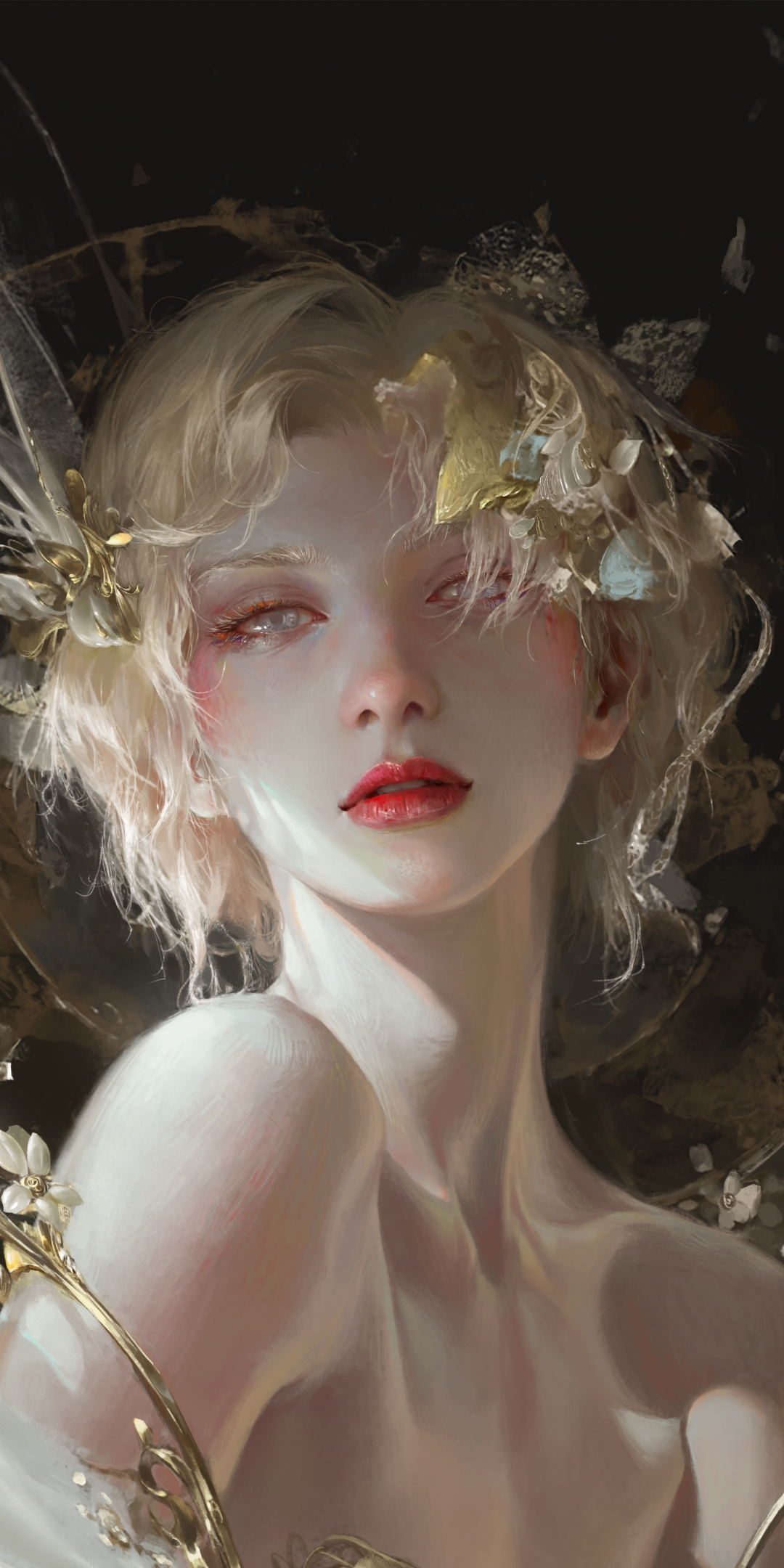 Beautiful fairy, blonde & beautiful, art, fantasy, 1080x2160 wallpaper