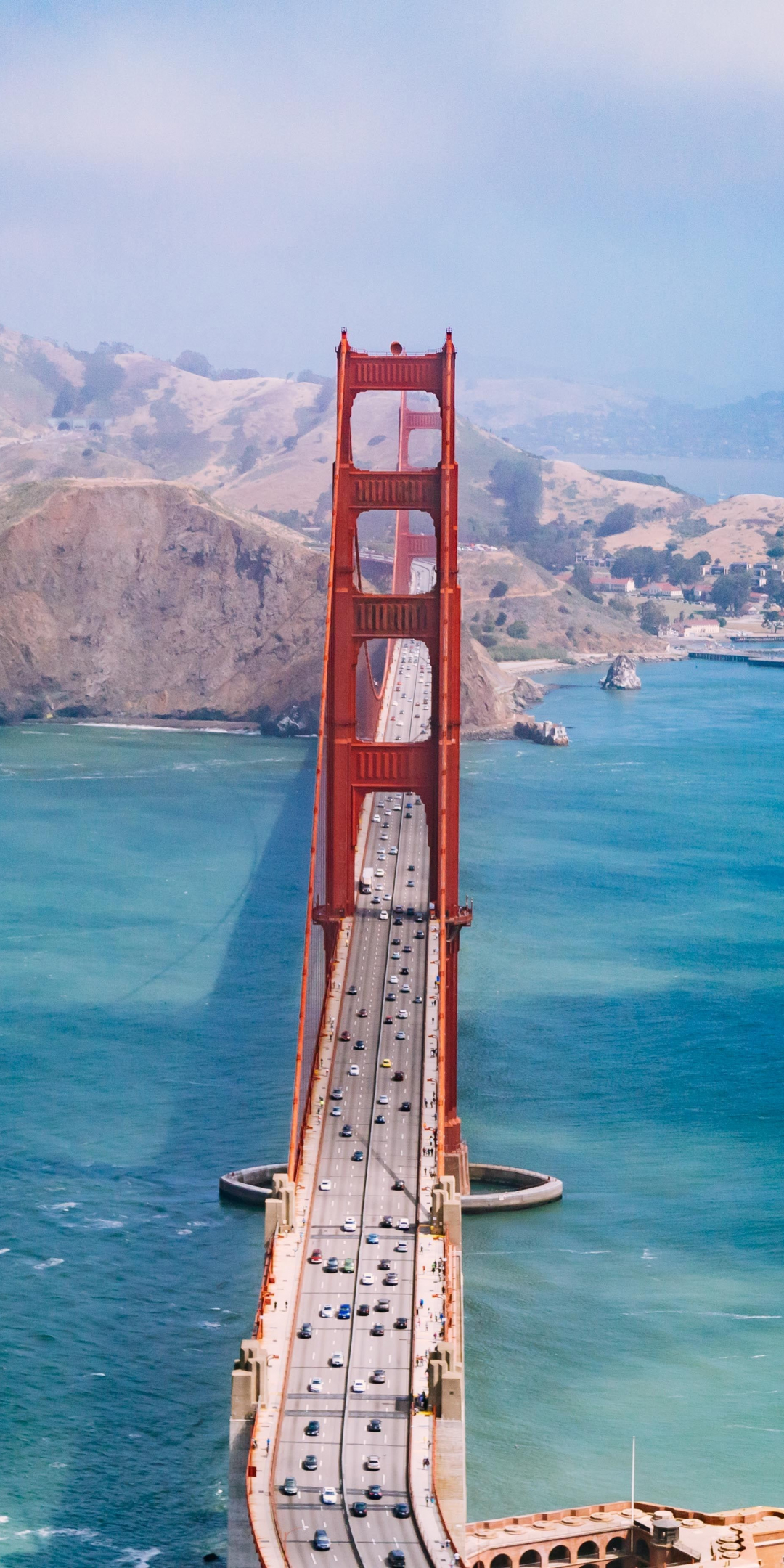 San Francisco bridge, architecture, bridge, aerial view, 1080x2160 wallpaper