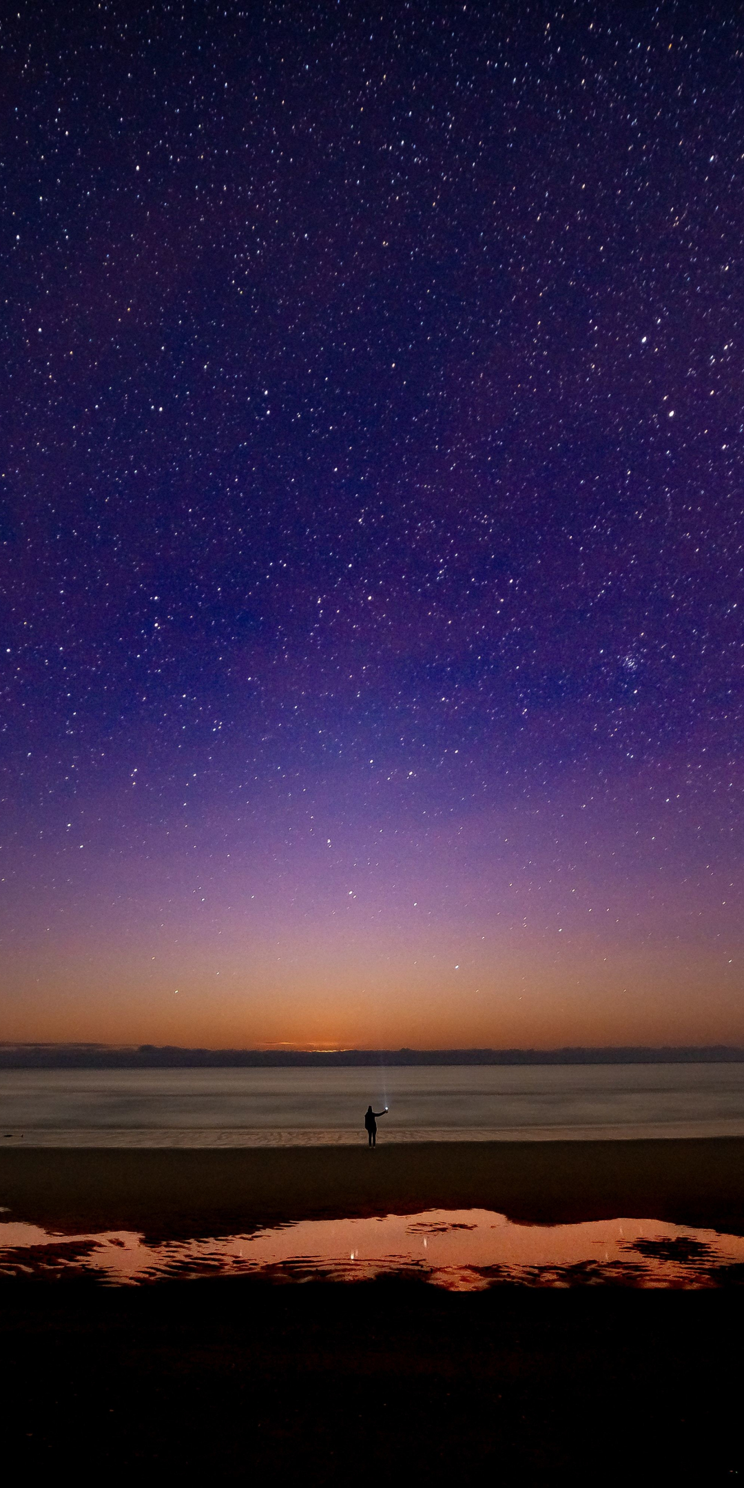 Starry night, sky, 1080x2160 wallpaper