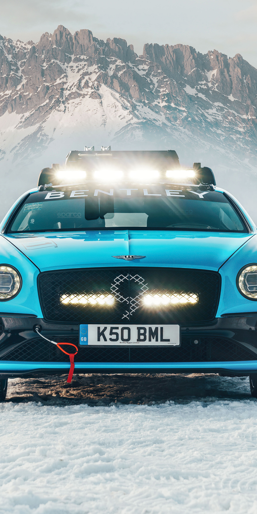 Blue car, 2020 Bentley Continental GT Ice Race, 1080x2160 wallpaper