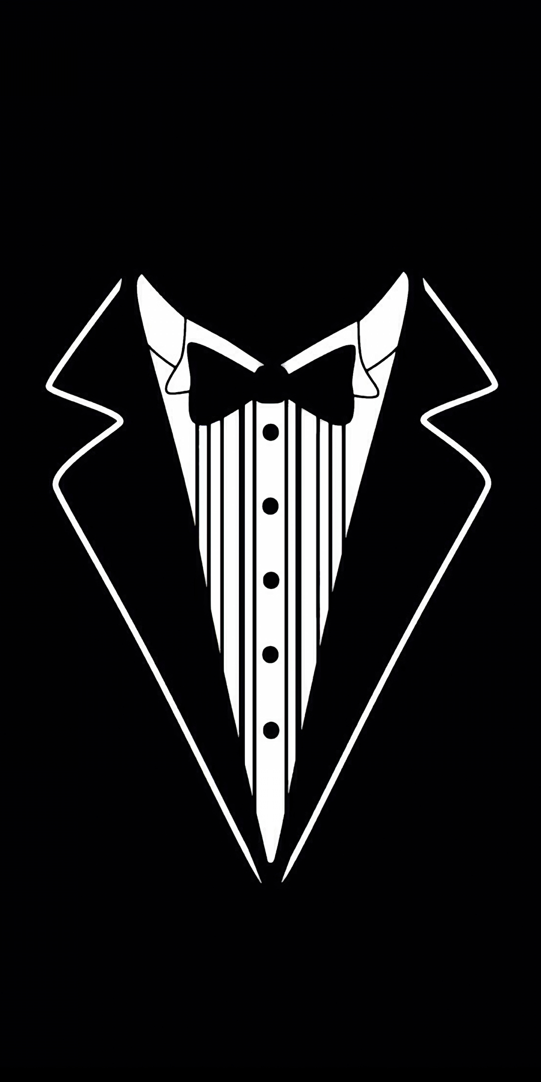 Black suit, minimal & dark, 1080x2160 wallpaper