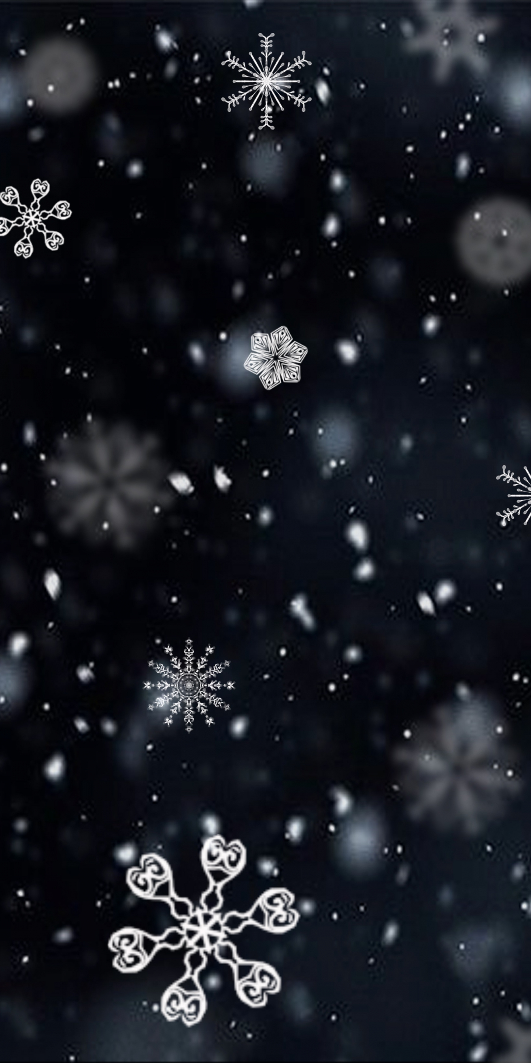 Abstract, snowflakes, pattern, texture, 1080x2160 wallpaper