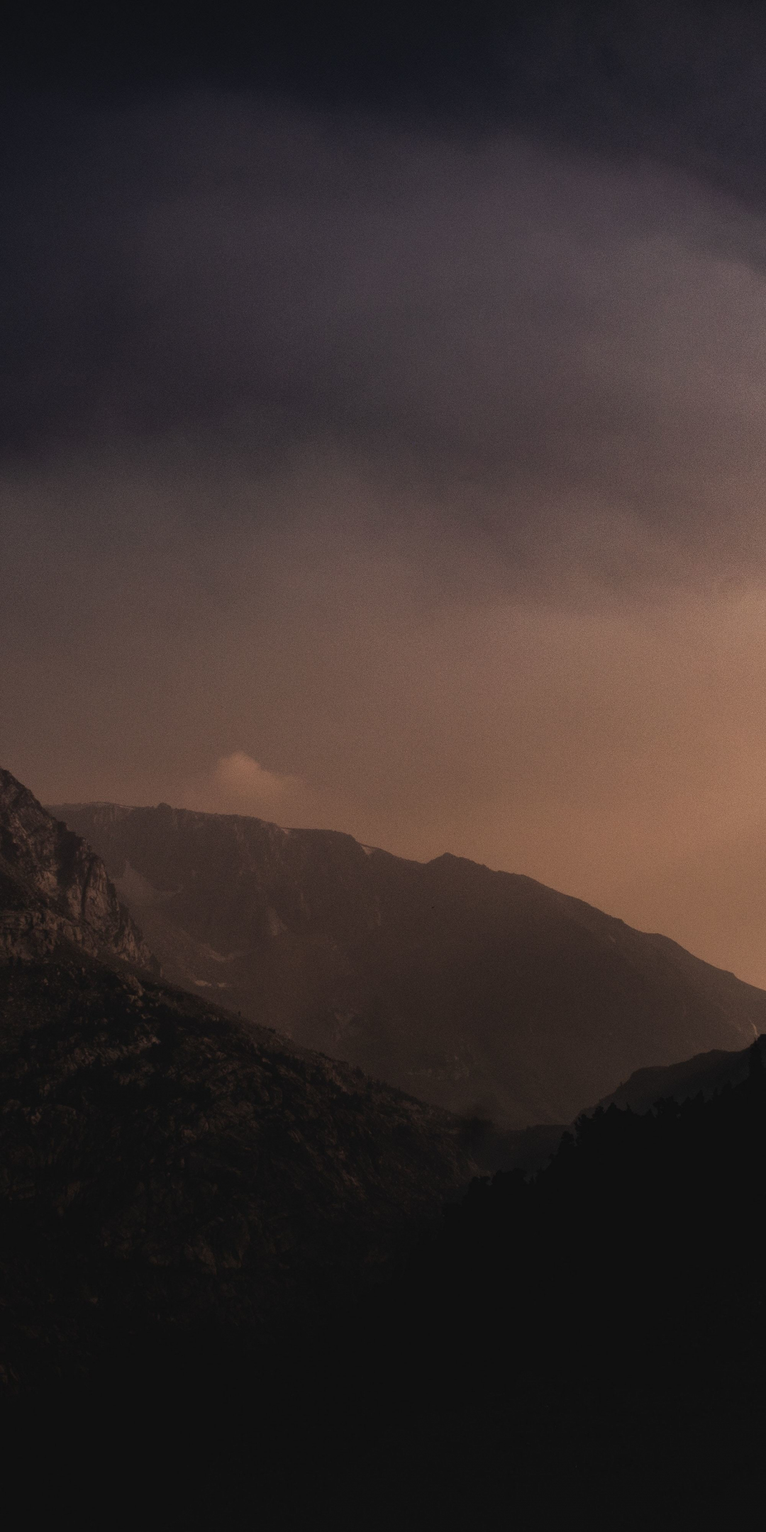 Tioga pass, Yosemite valley, dark, mountains, 1080x2160 wallpaper